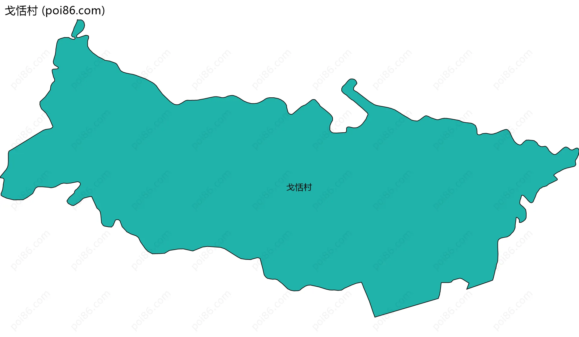 戈恬村边界地图