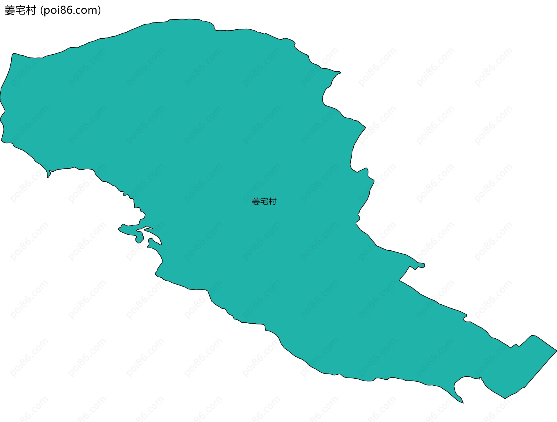 姜宅村边界地图