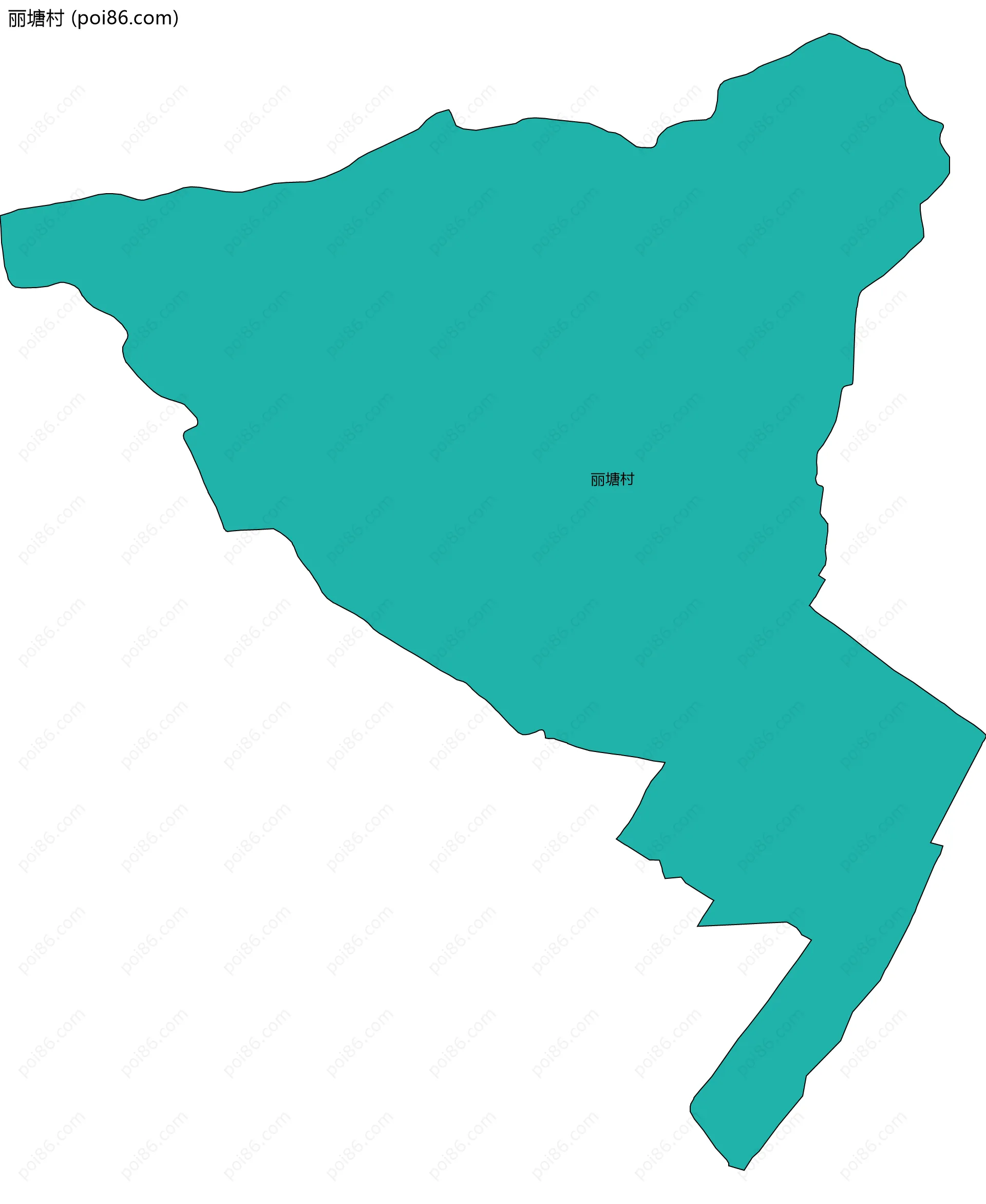 丽塘村边界地图