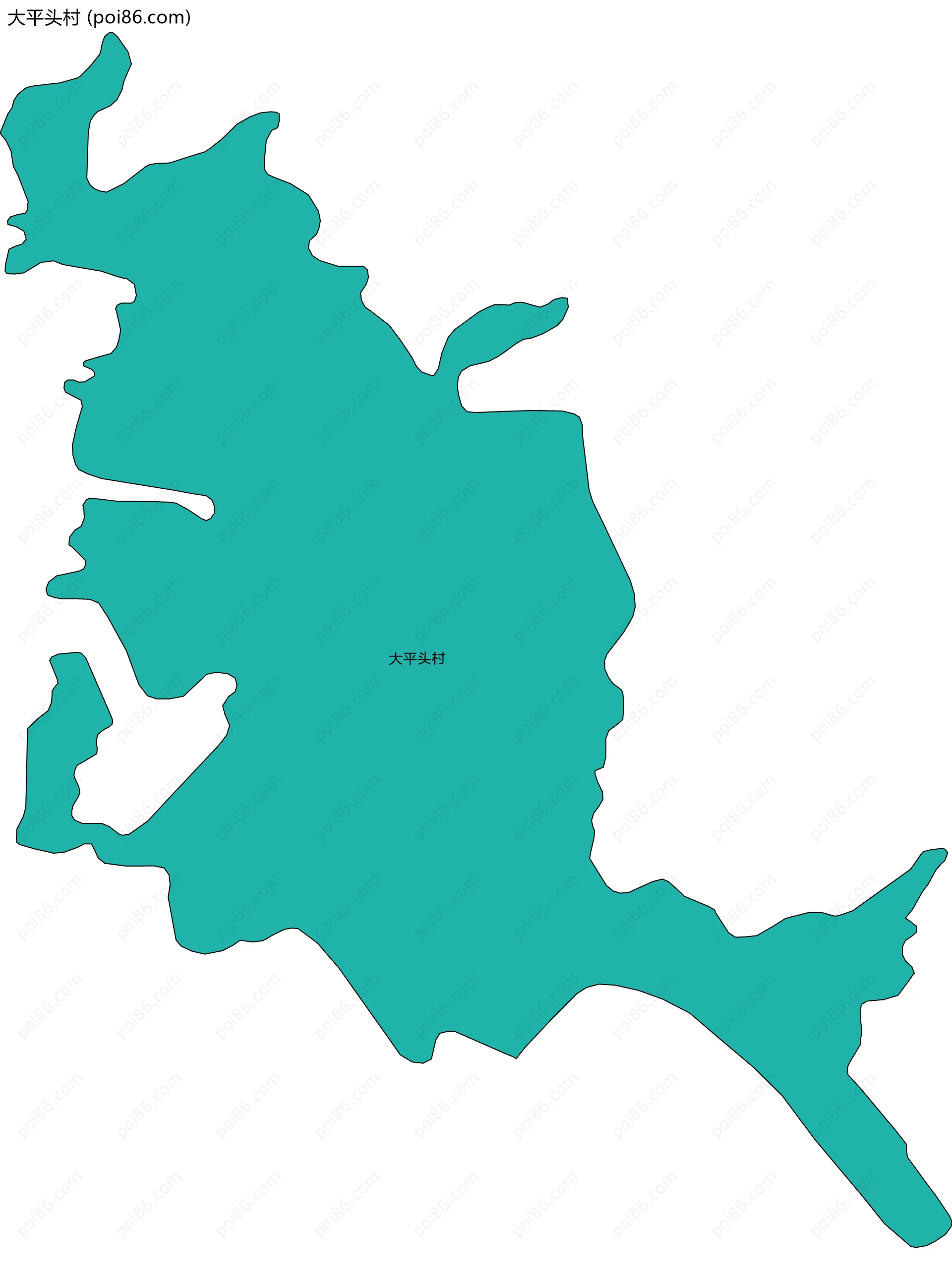 大平头村边界地图