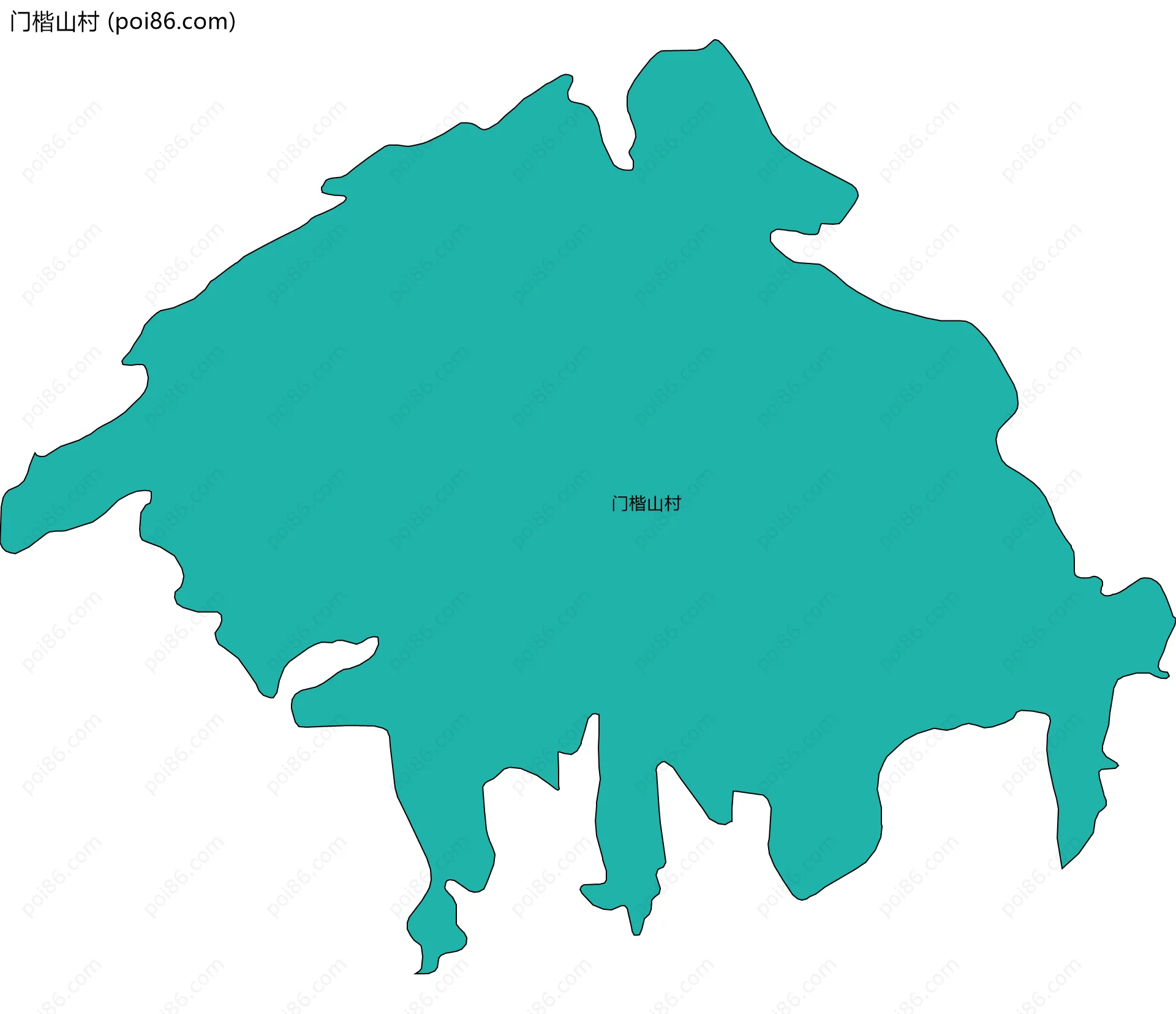 门楷山村边界地图