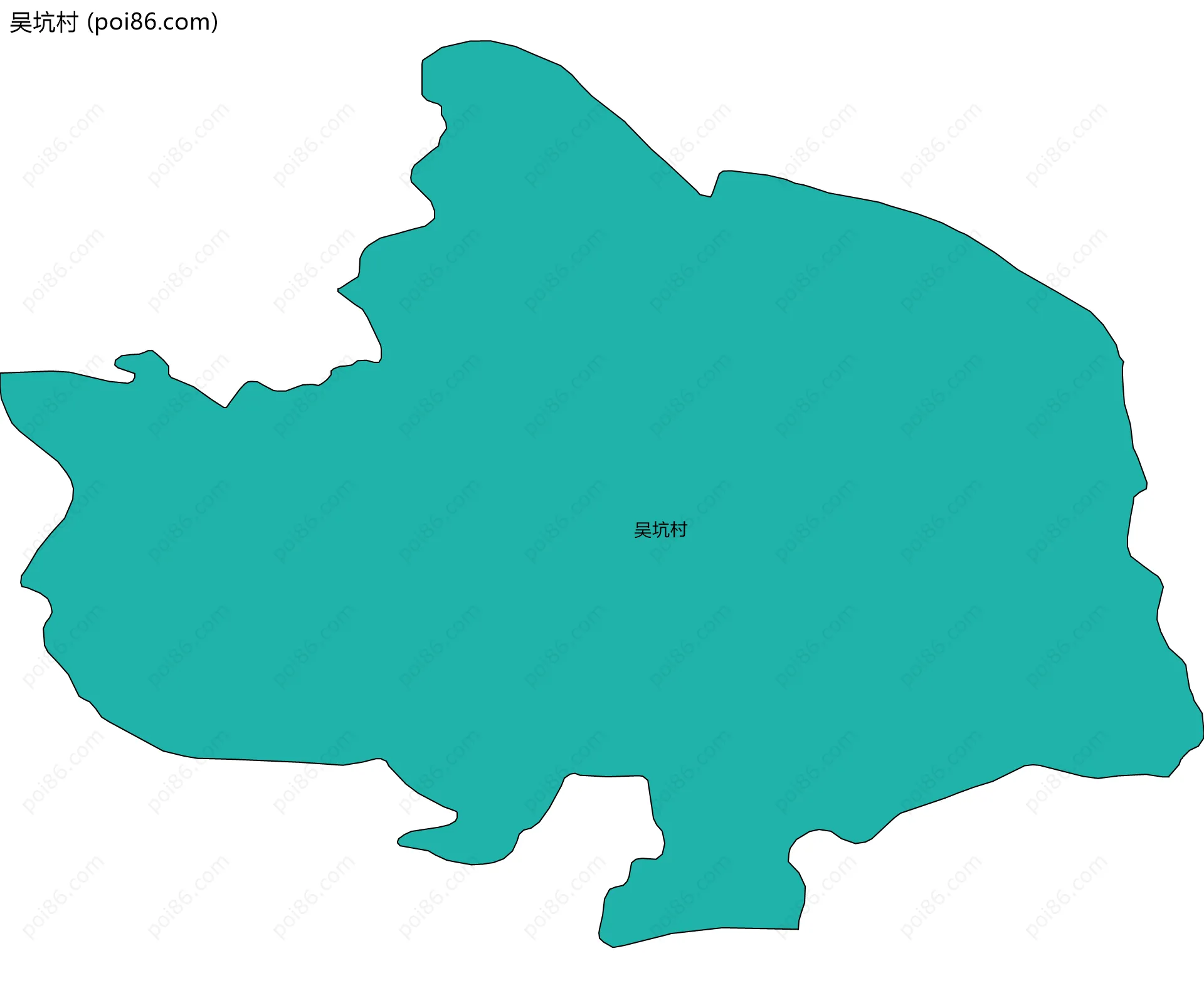 吴坑村边界地图