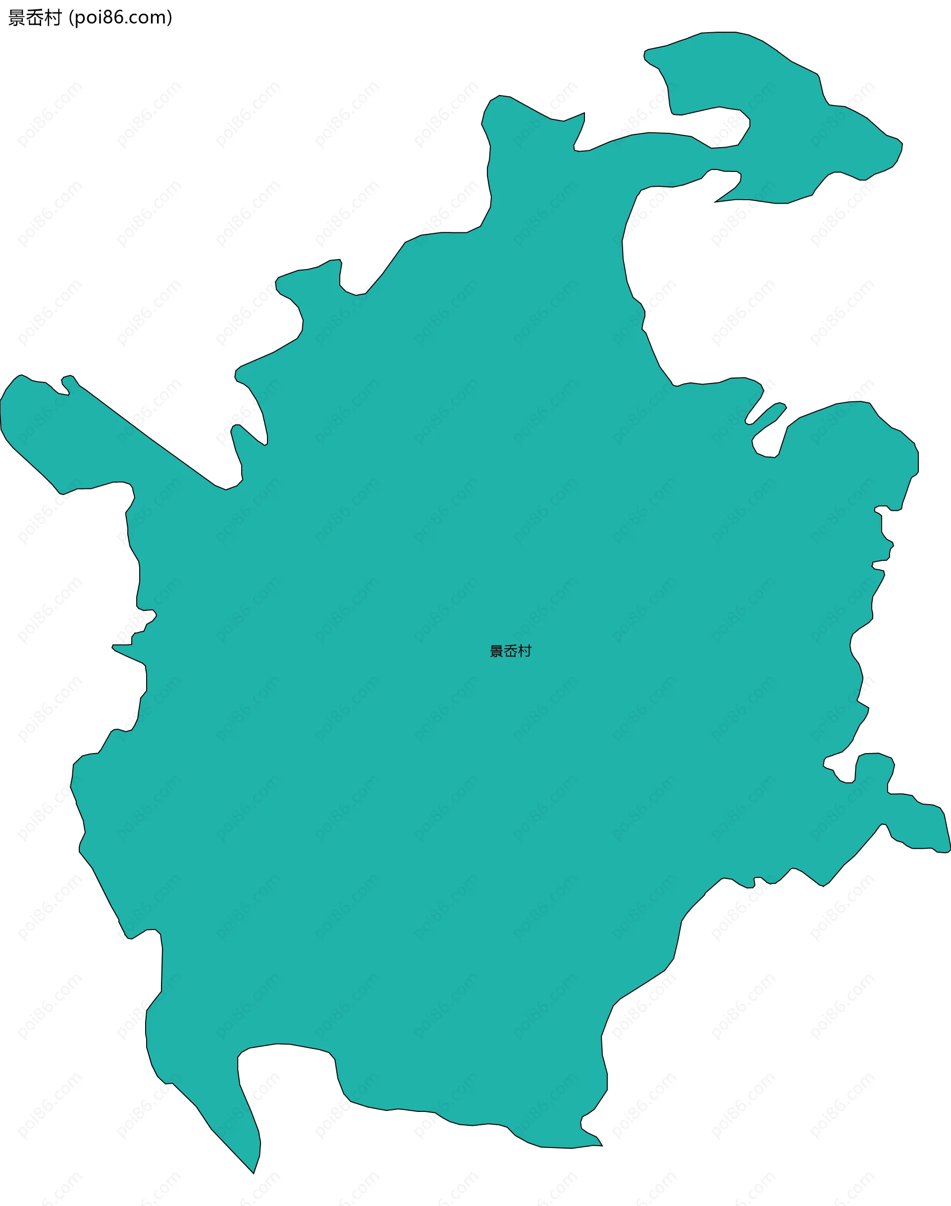 景岙村边界地图