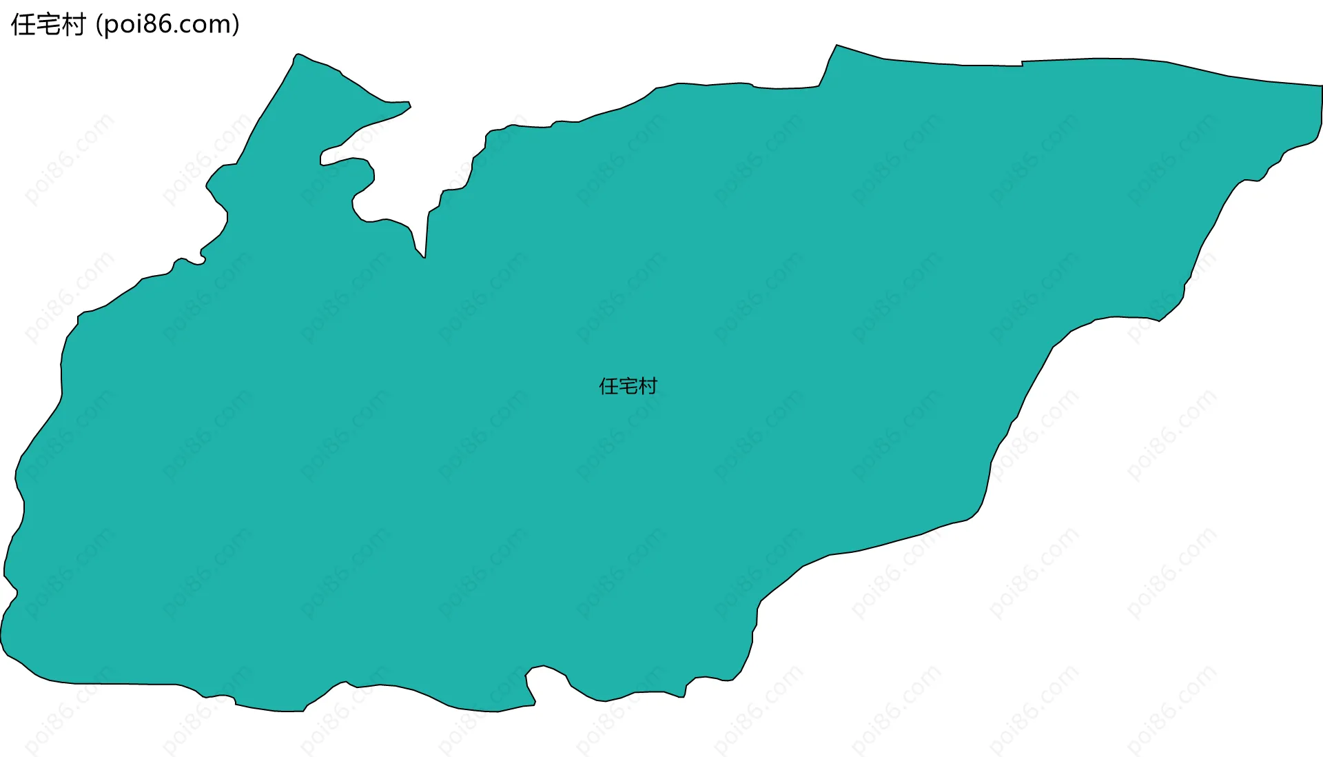 任宅村边界地图