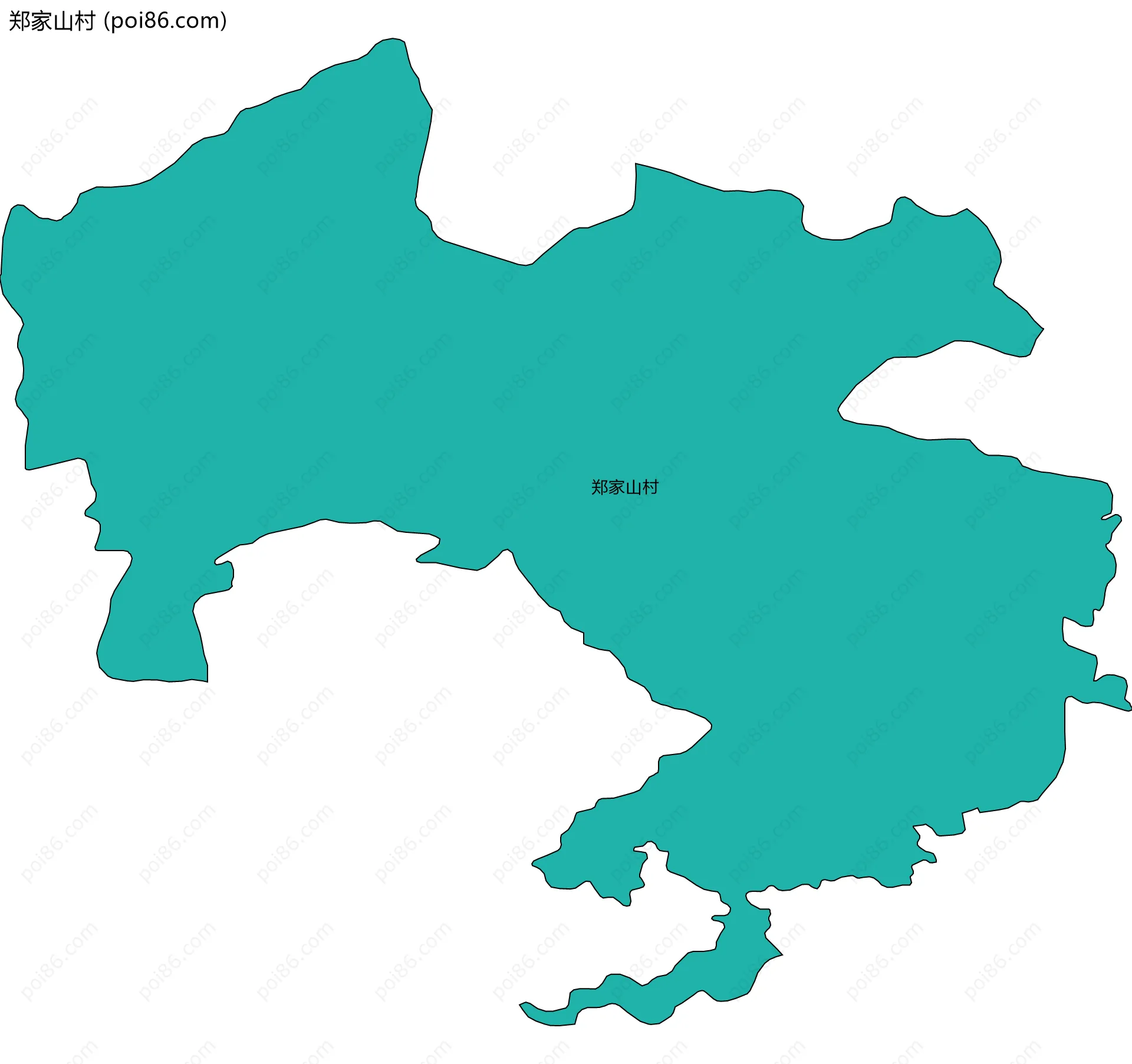 郑家山村边界地图