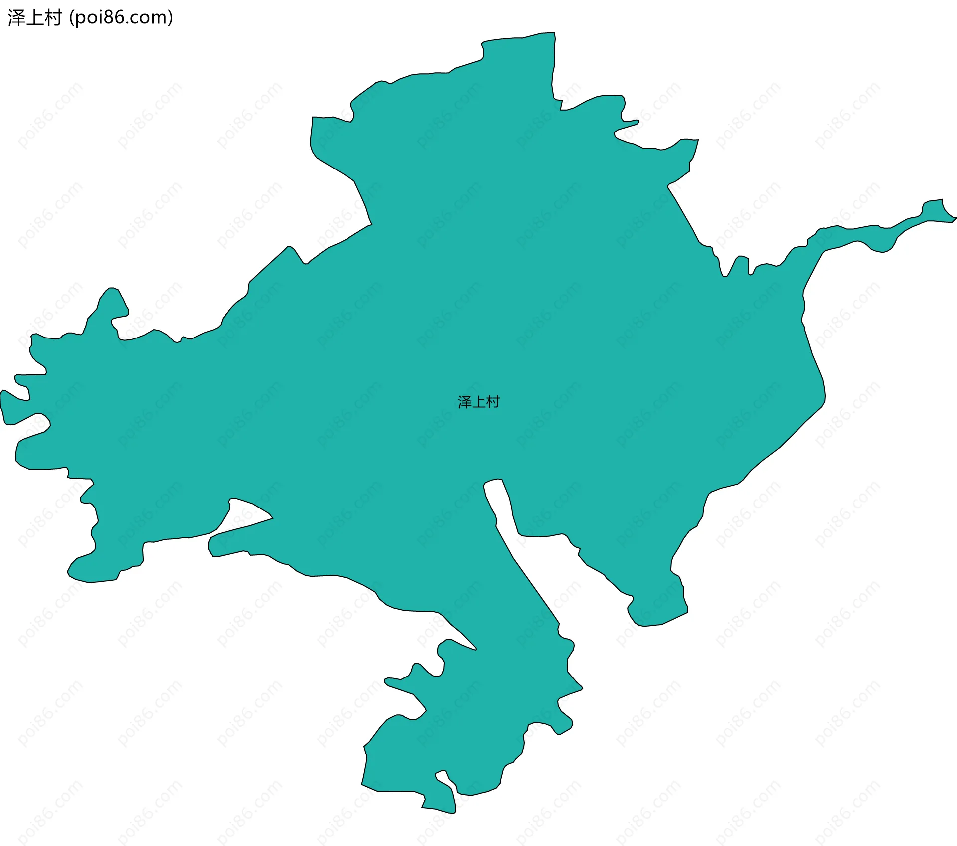 泽上村边界地图