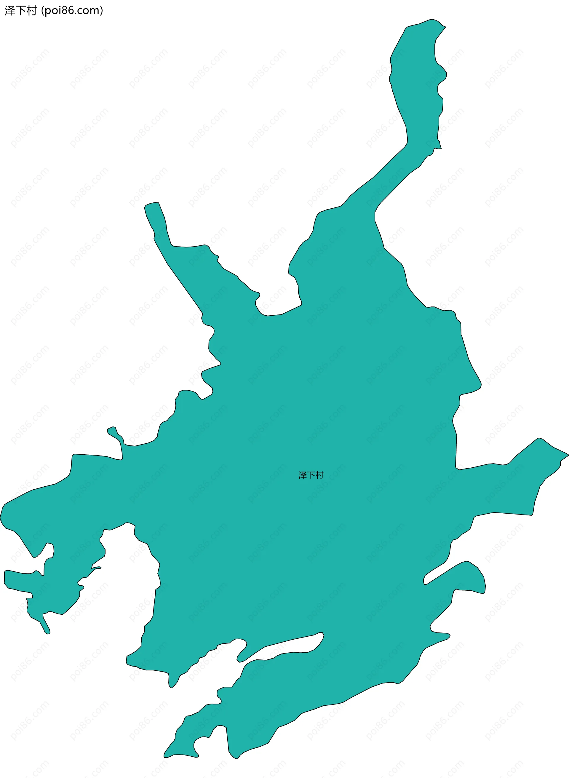 泽下村边界地图