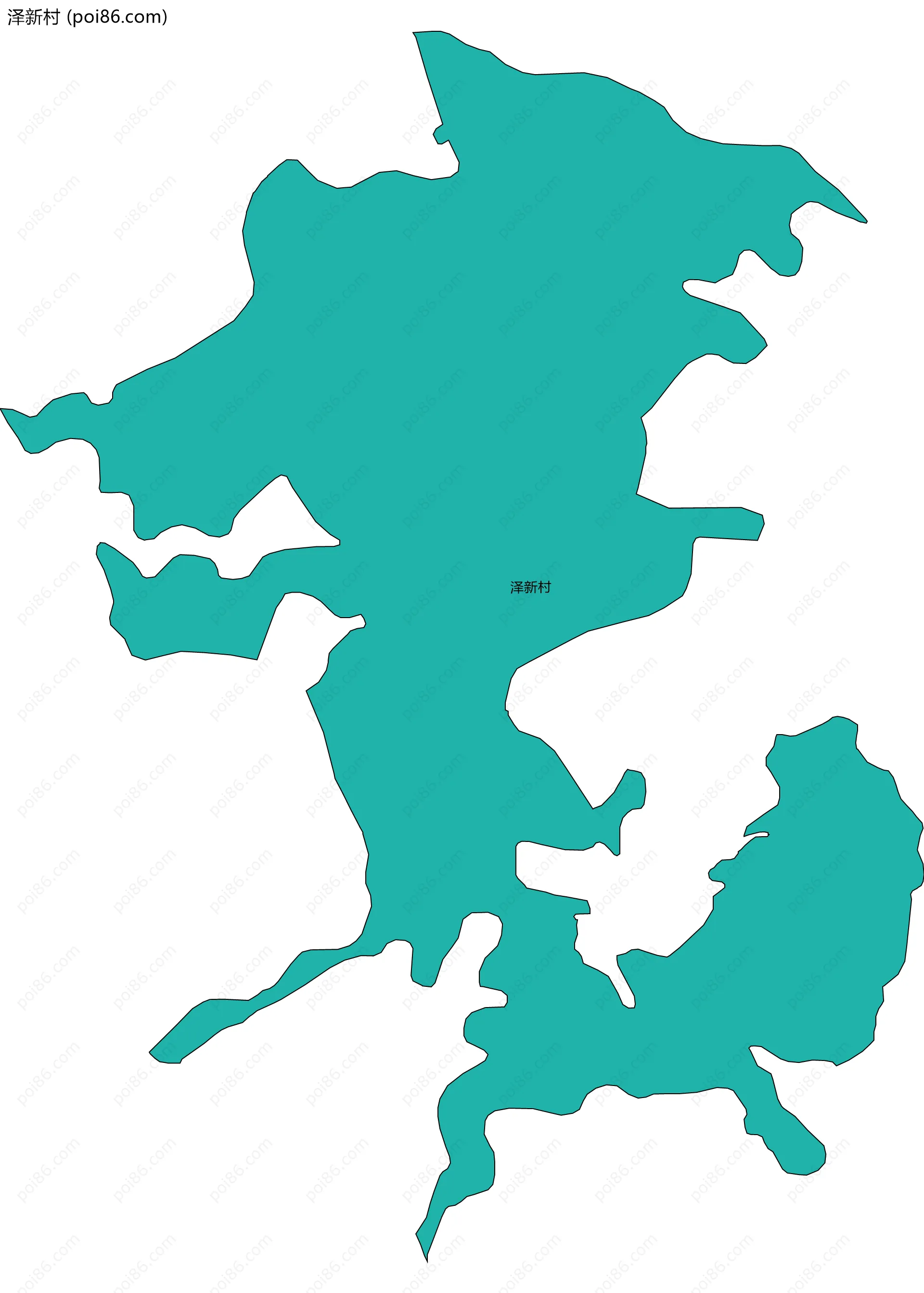 泽新村边界地图