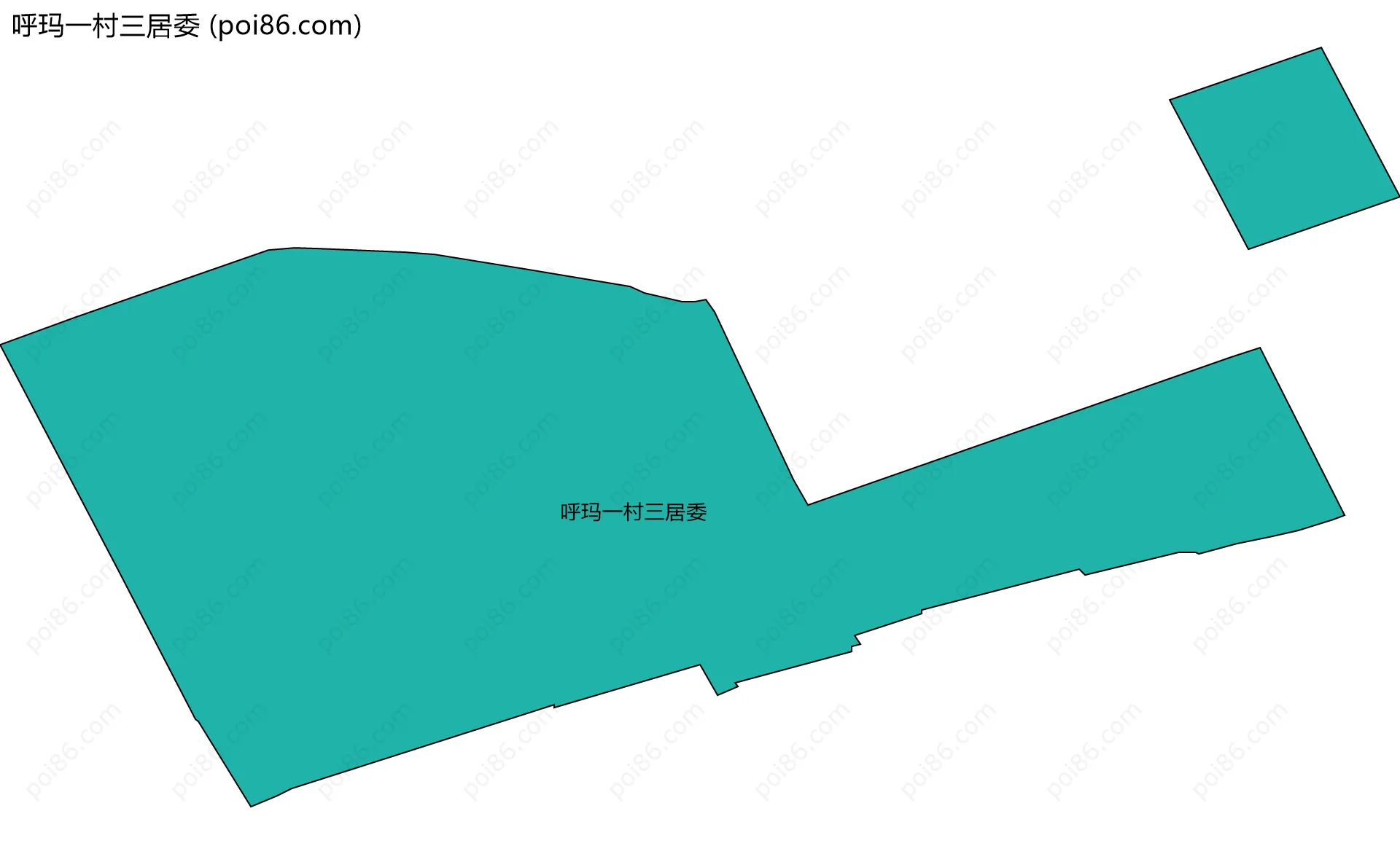 呼玛一村三居委边界地图