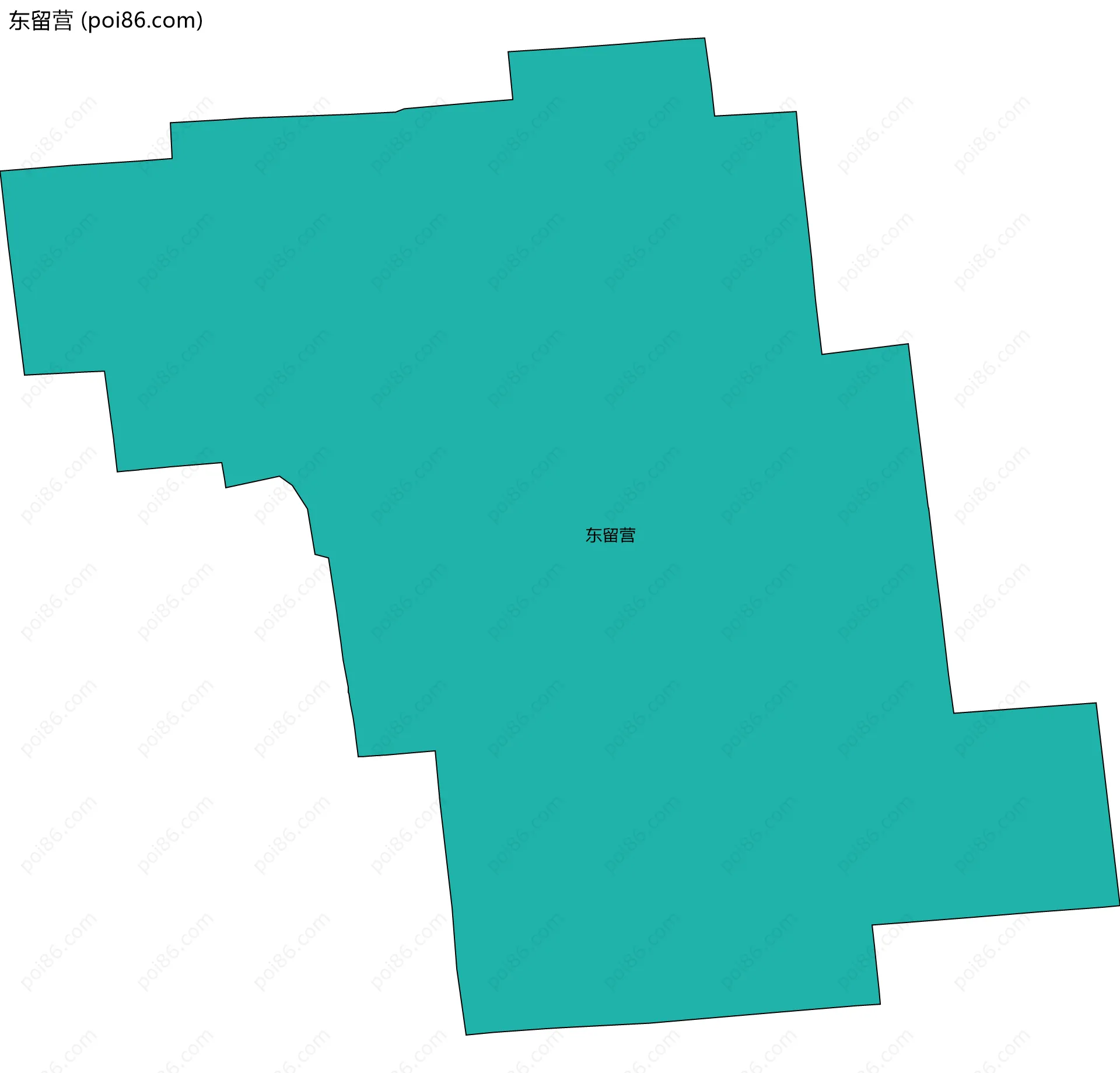 东留营边界地图