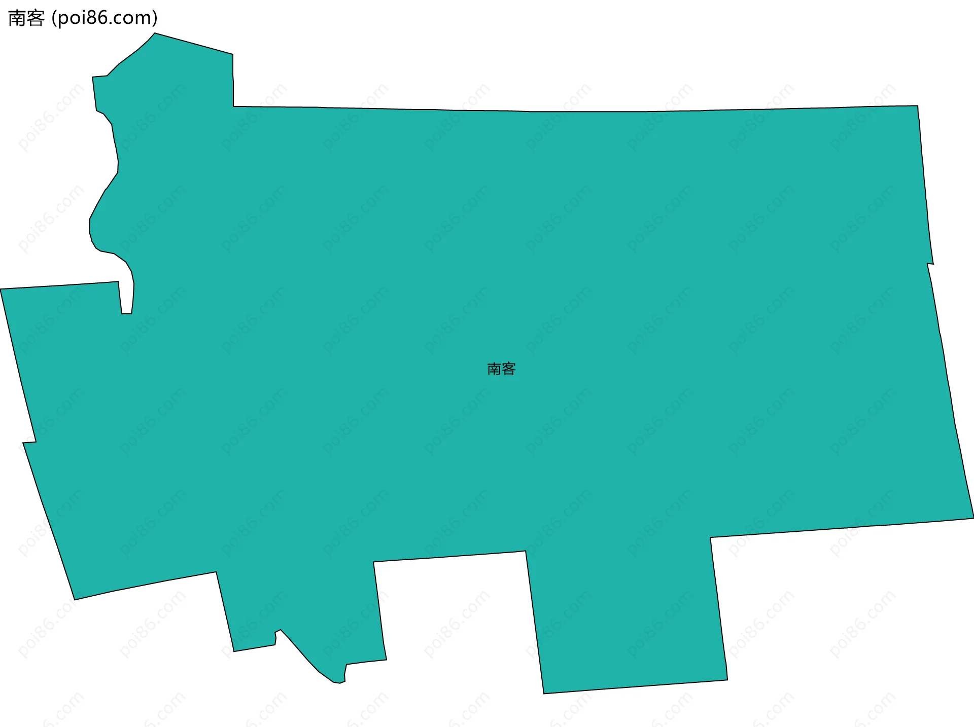 南客边界地图