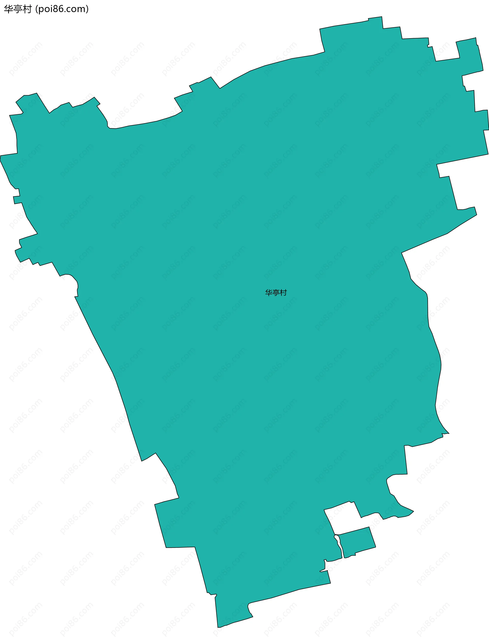 华亭村边界地图