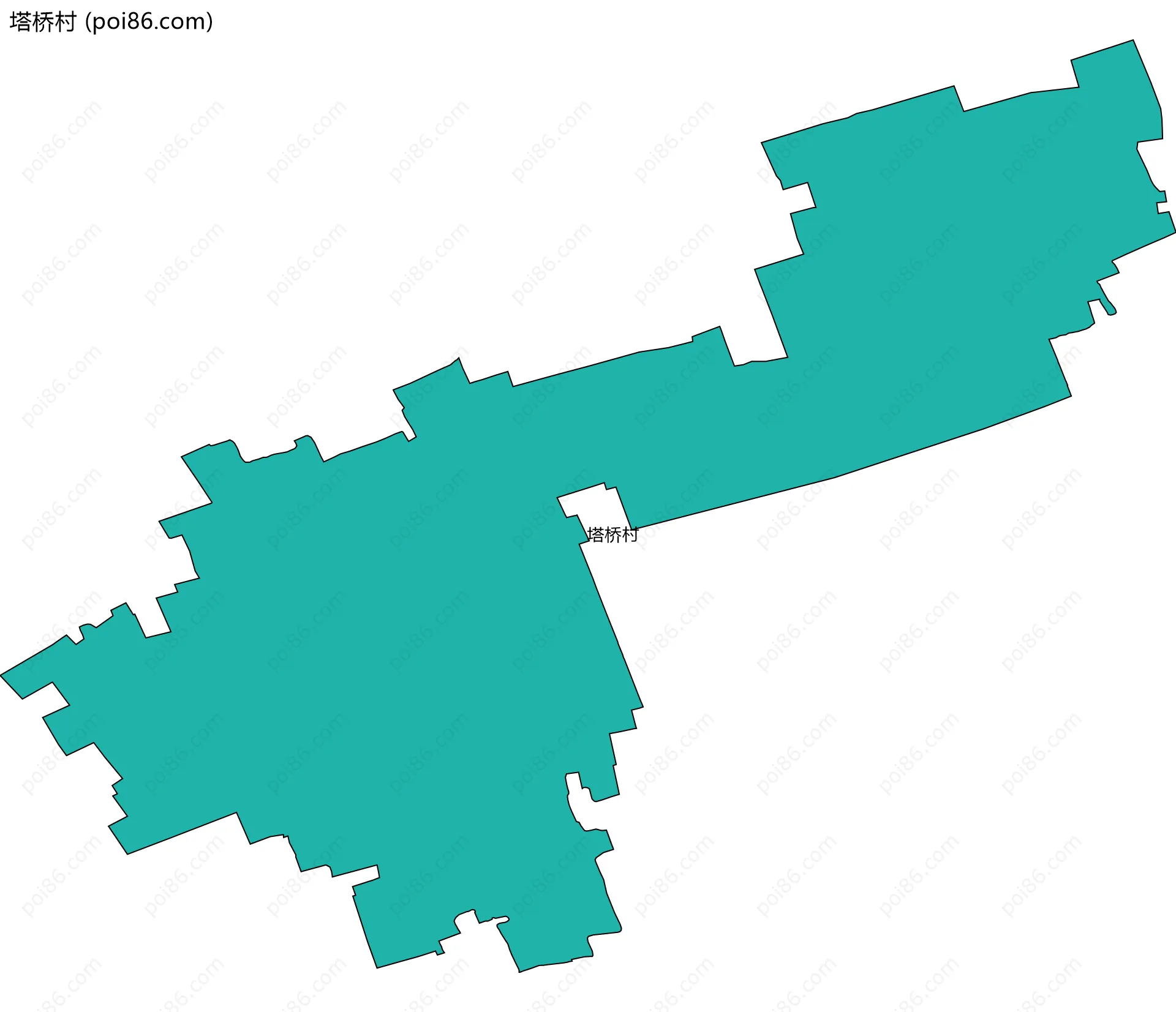 塔桥村边界地图
