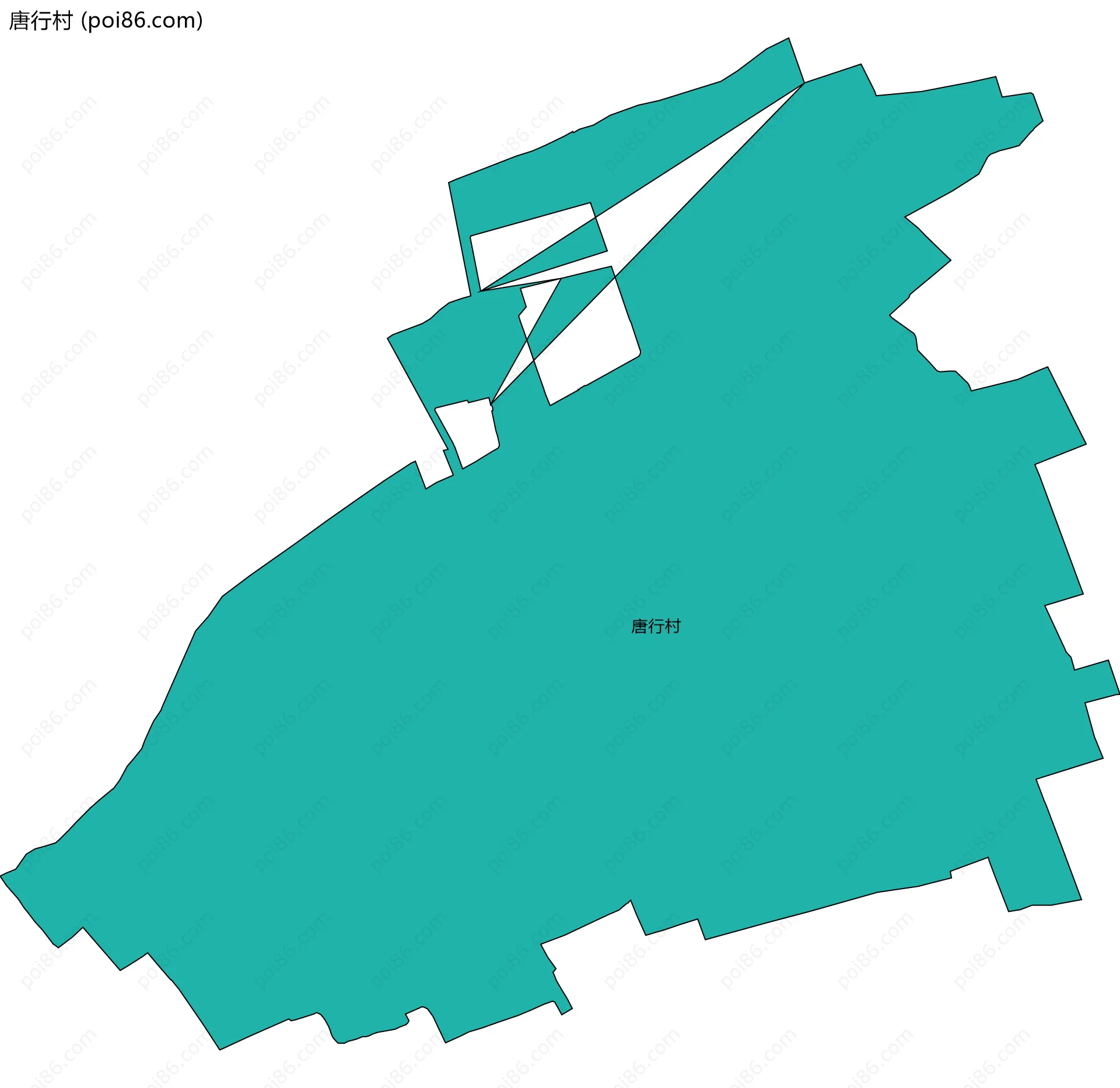 唐行村边界地图