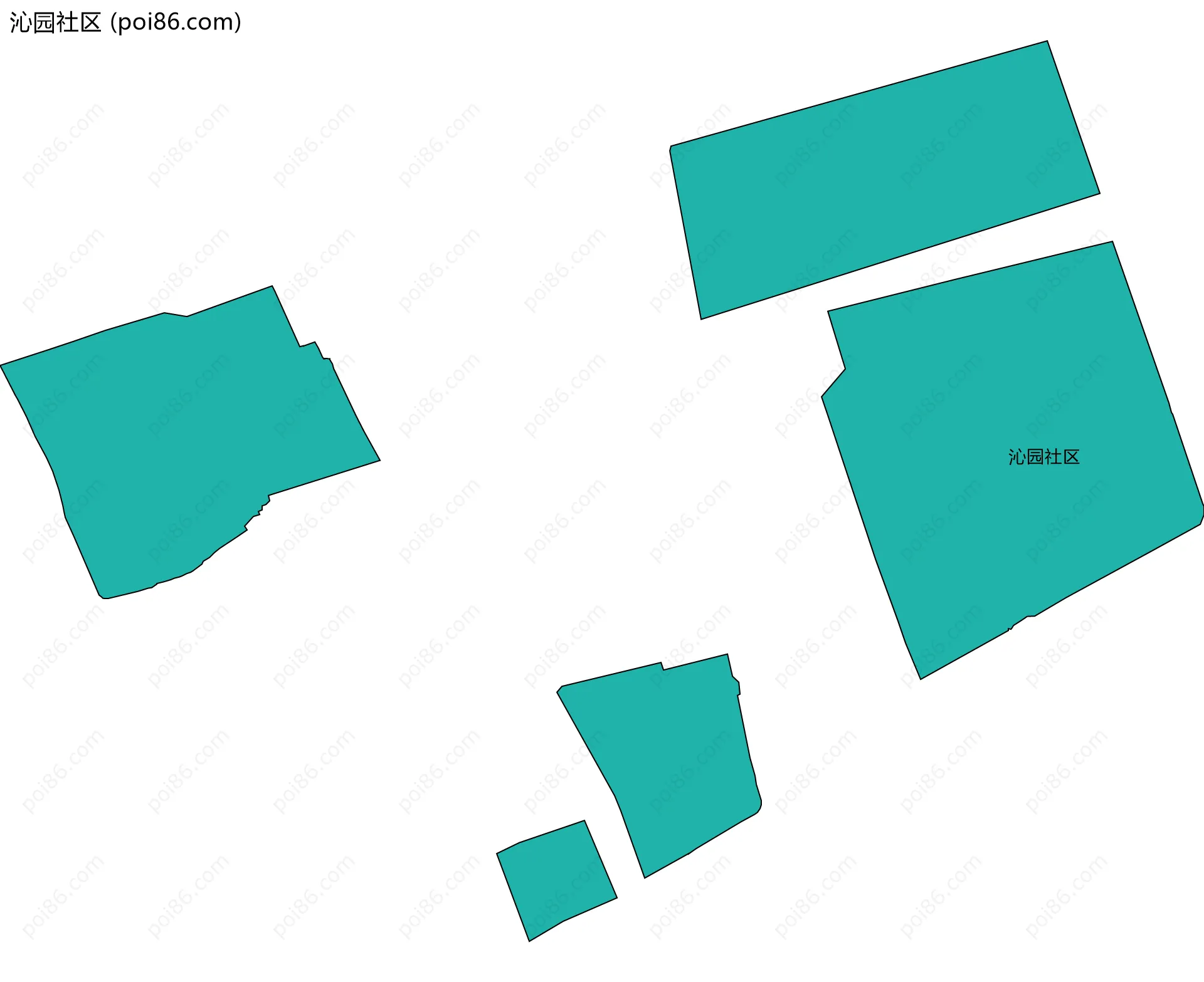 沁园社区边界地图