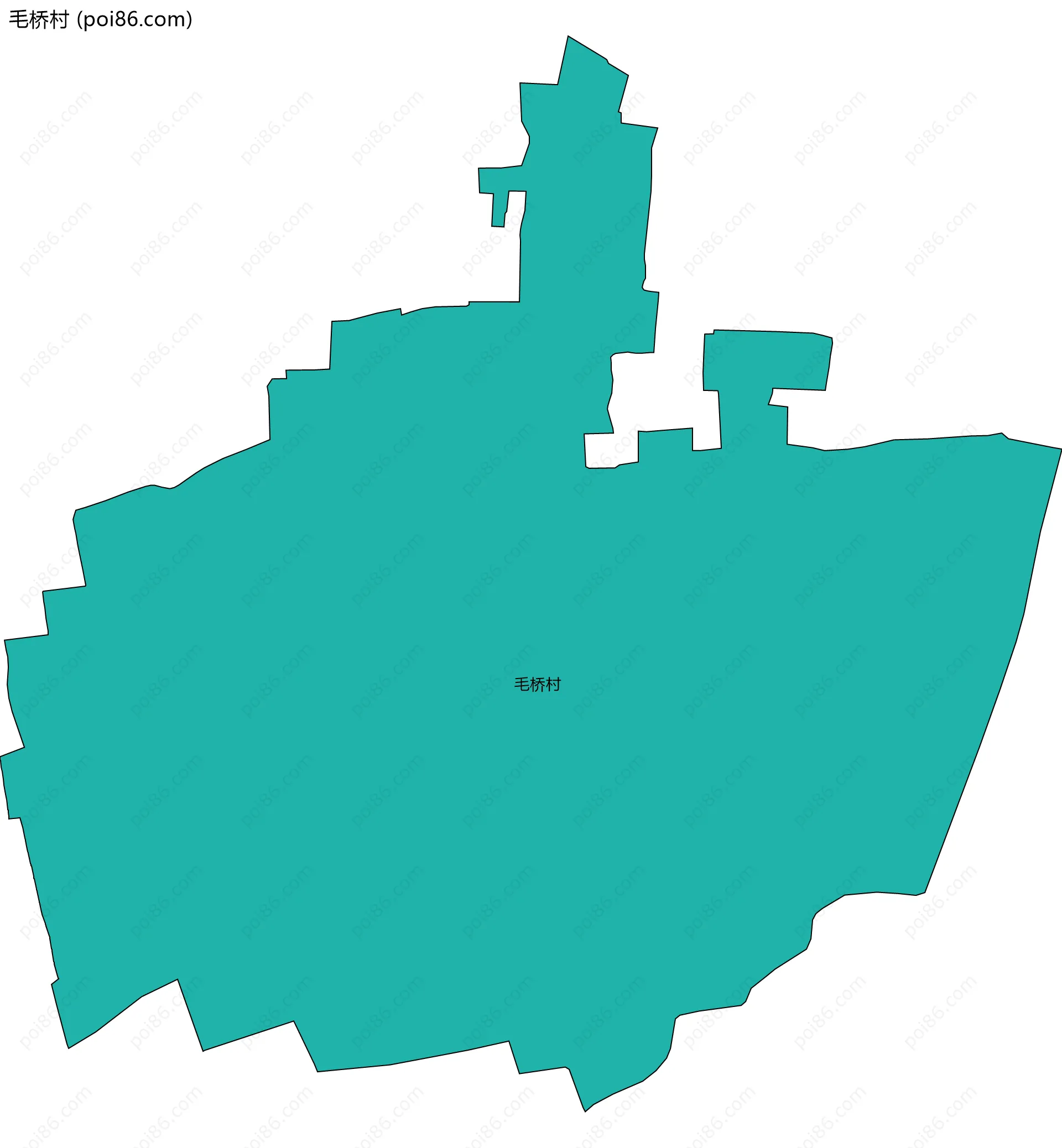 毛桥村边界地图