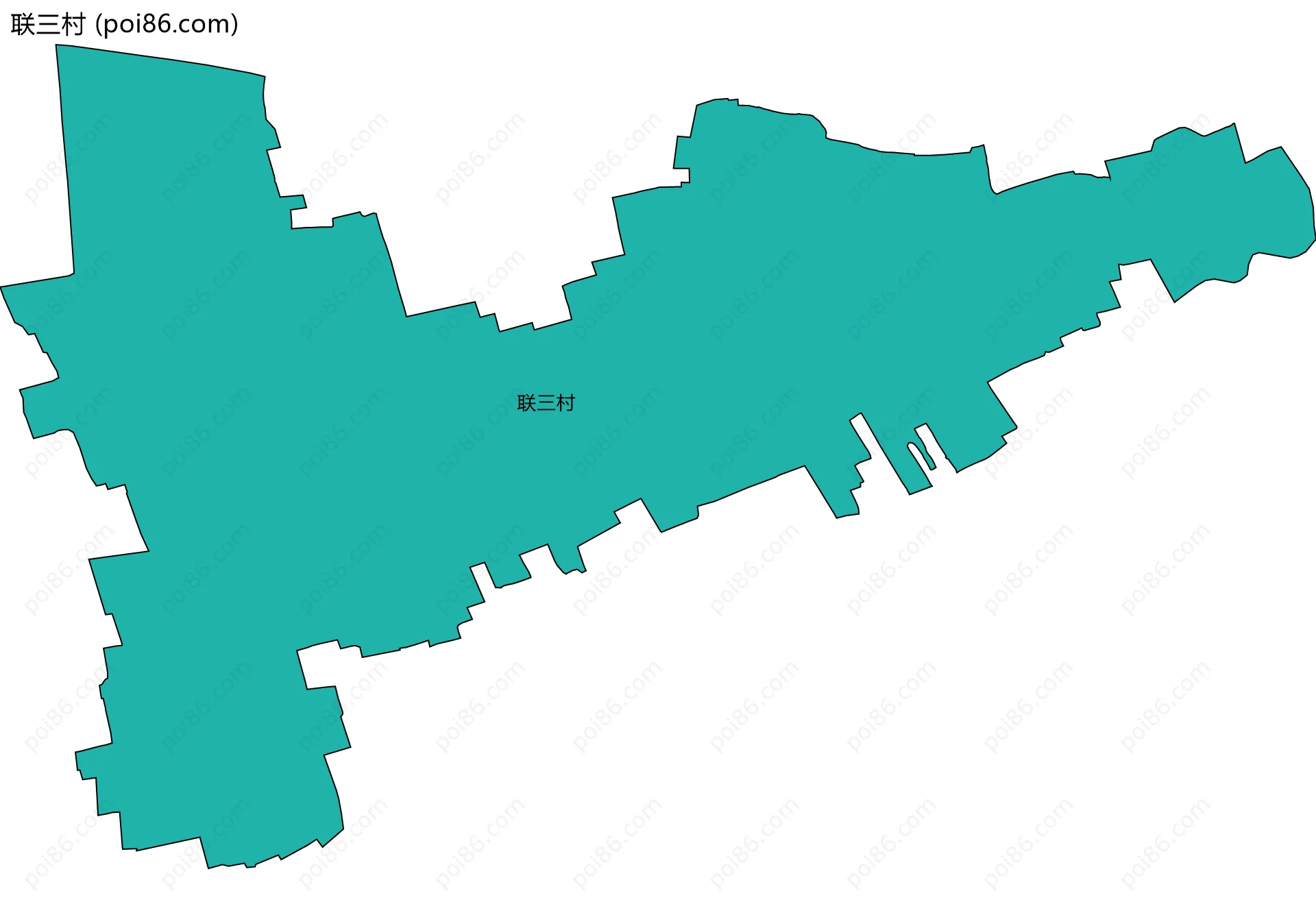 联三村边界地图