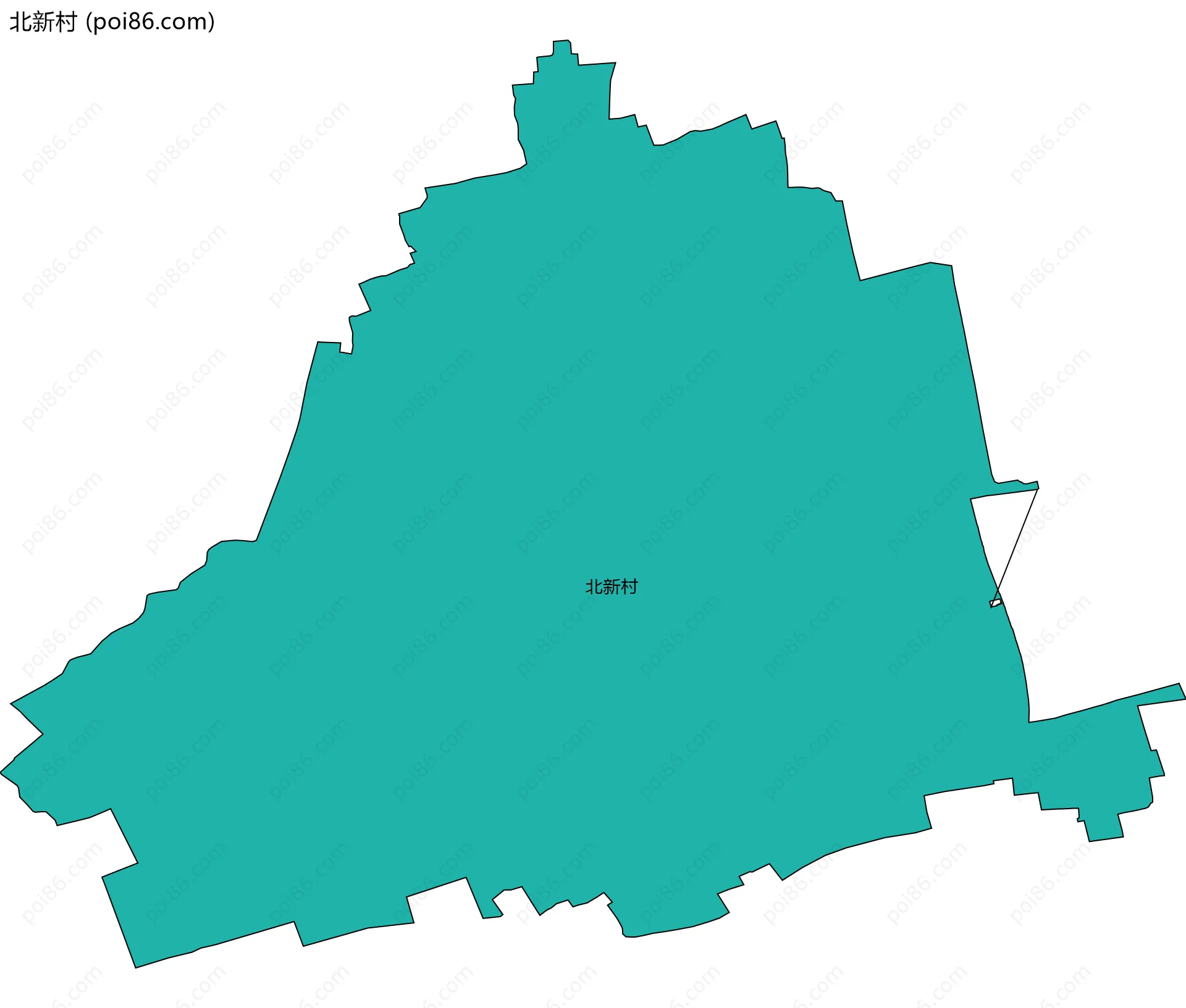 北新村边界地图