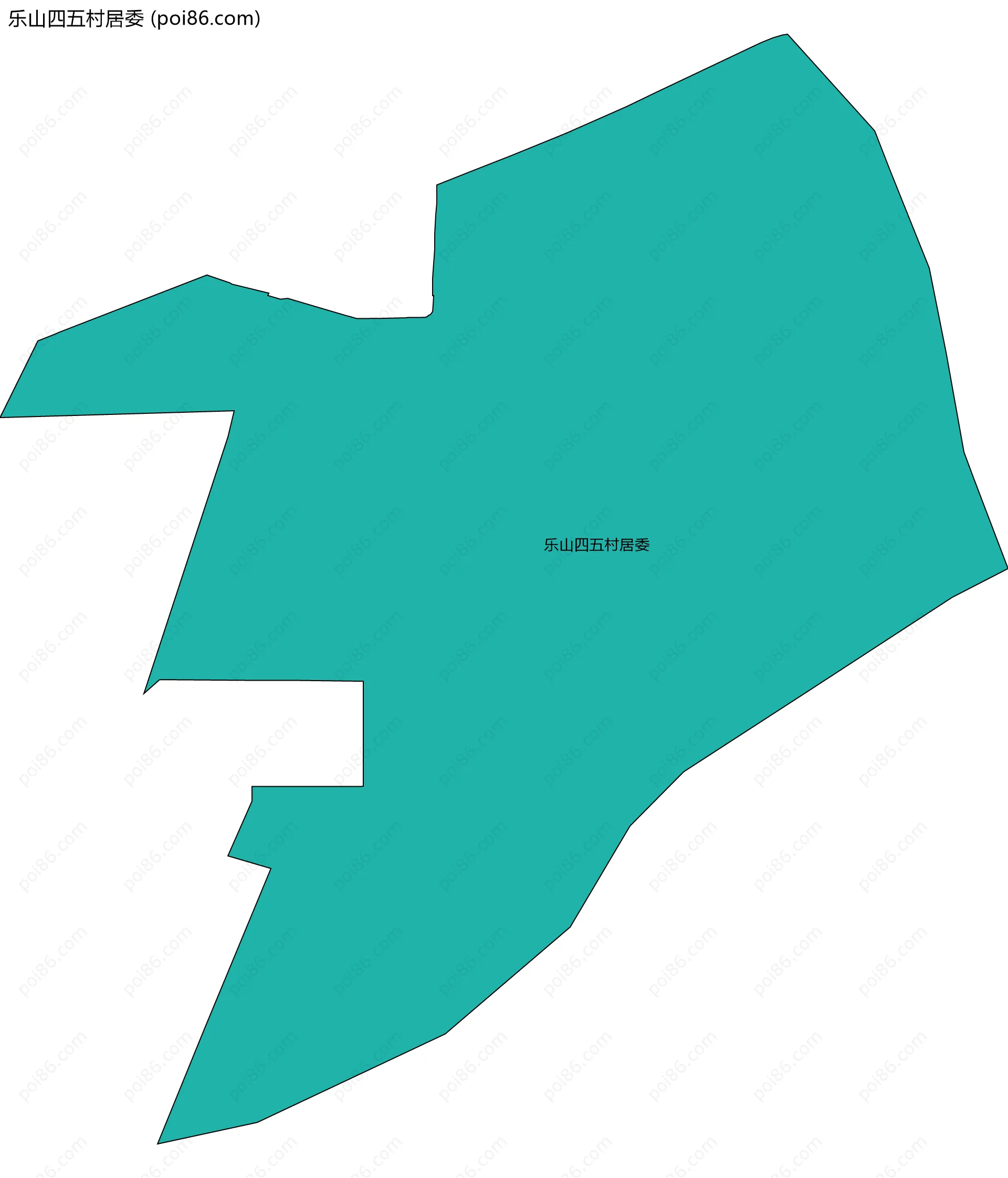 乐山四五村居委边界地图