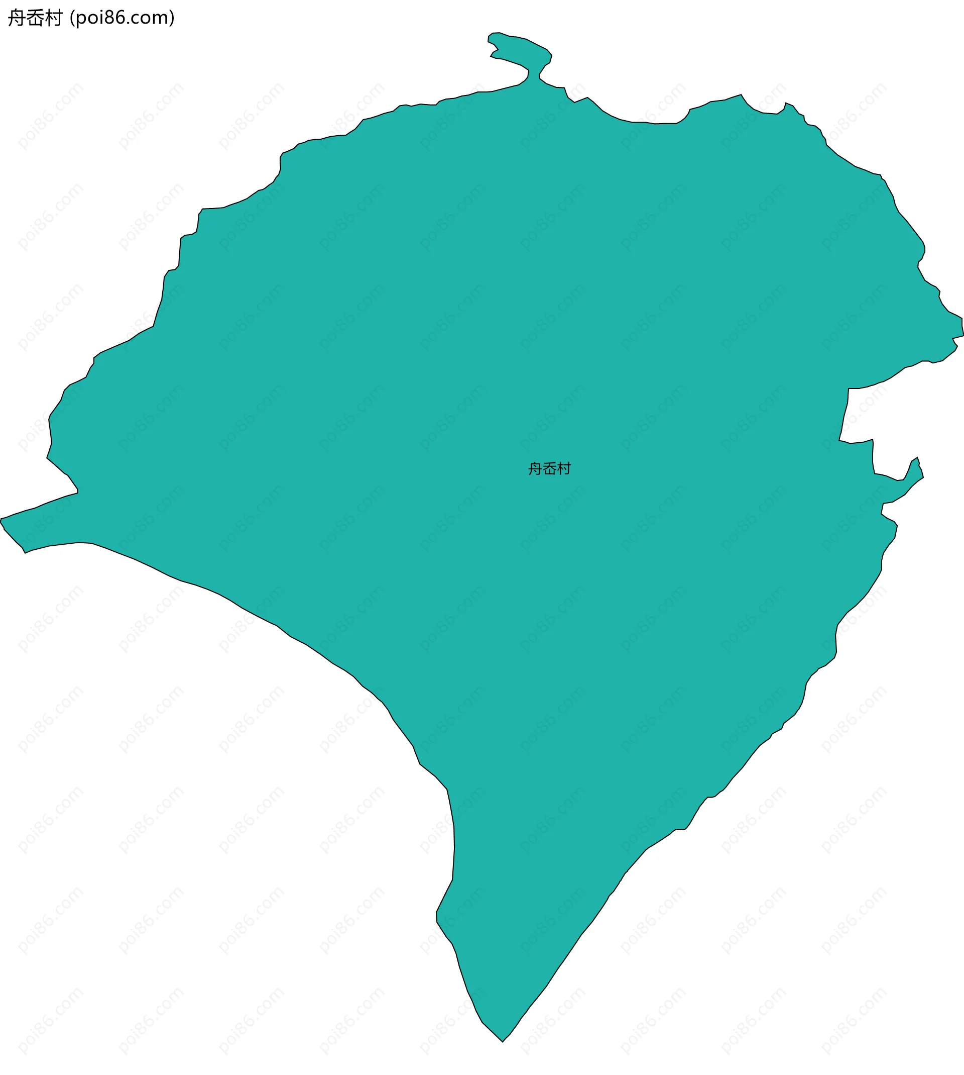 舟岙村边界地图