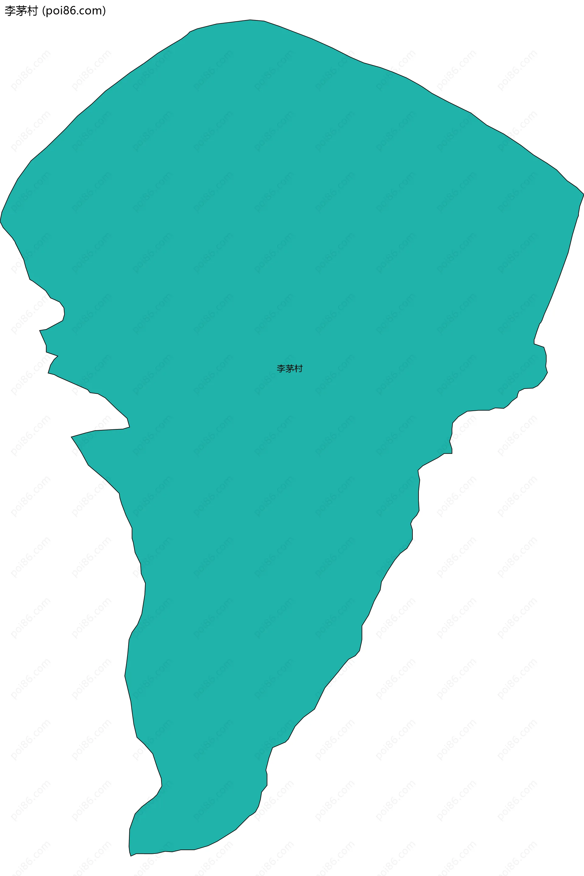 李茅村边界地图