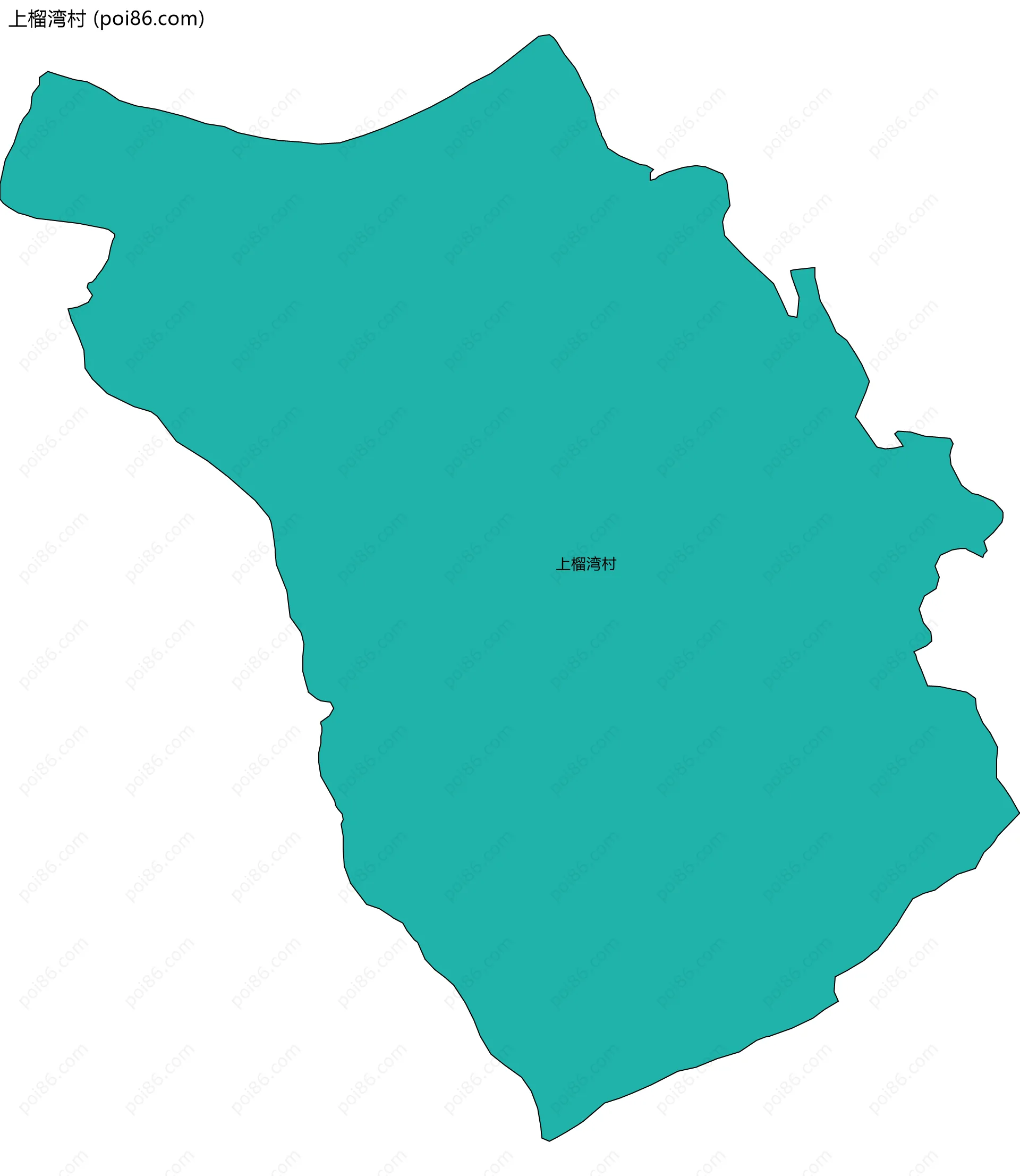 上榴湾村边界地图