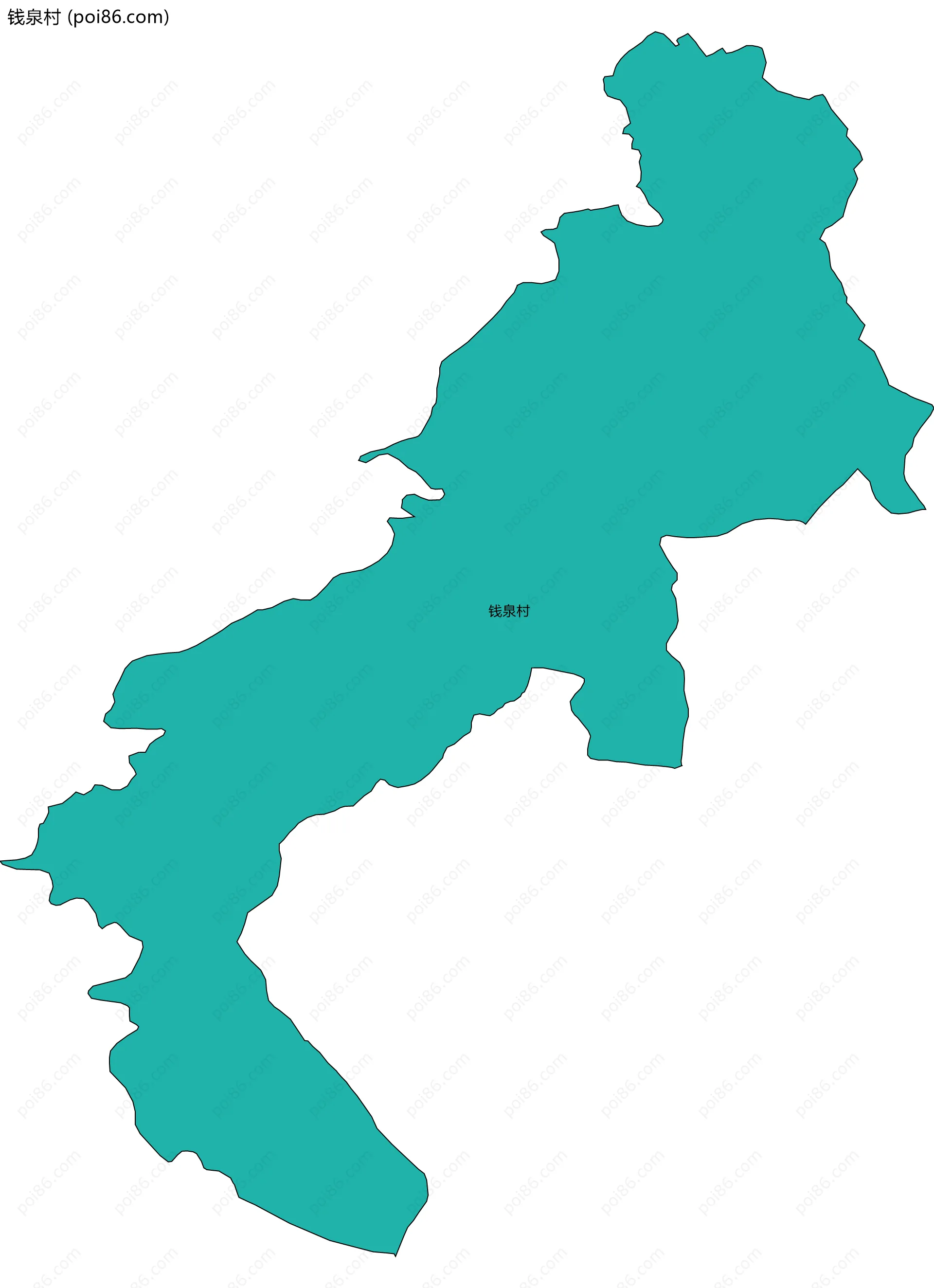 钱泉村边界地图