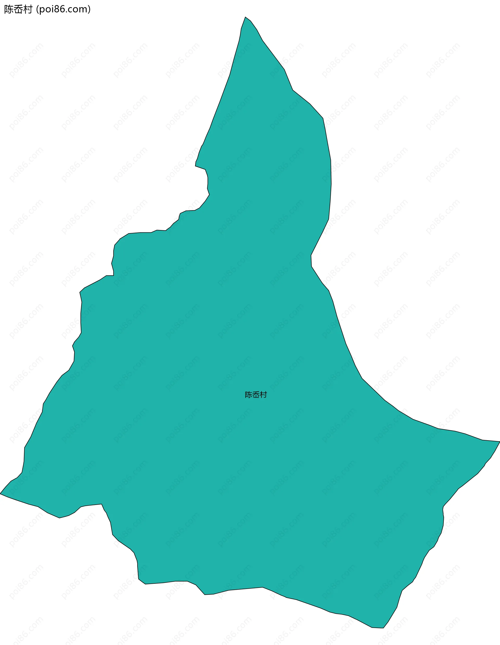 陈岙村边界地图