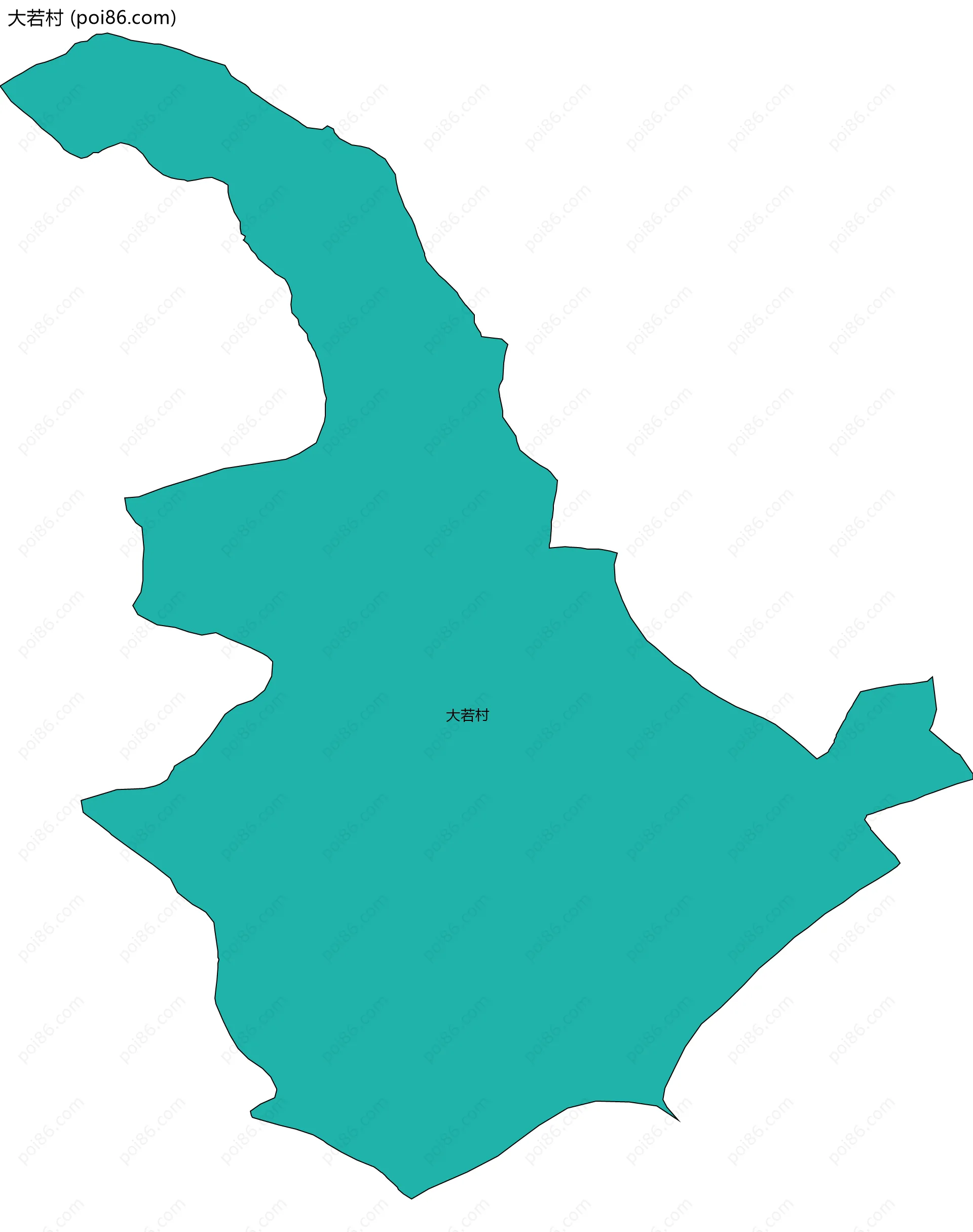 大若村边界地图