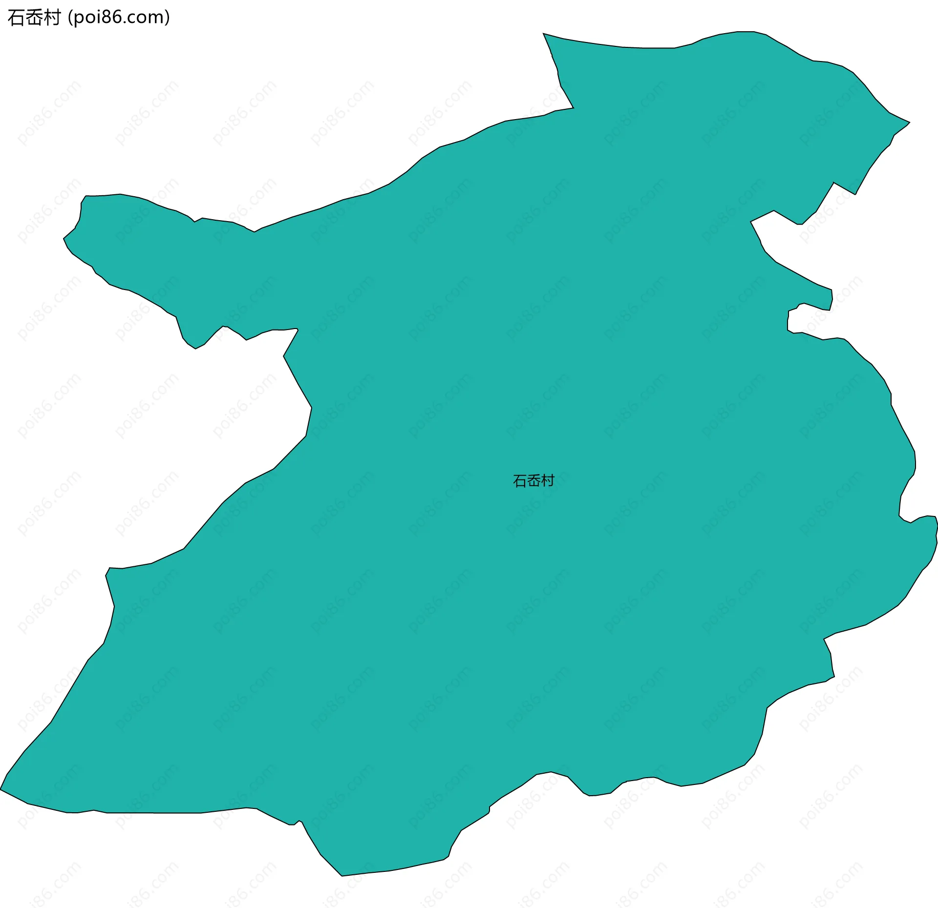 石岙村边界地图
