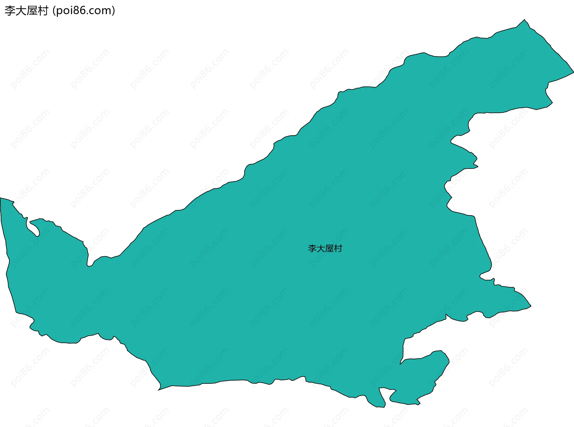 李大屋村边界地图