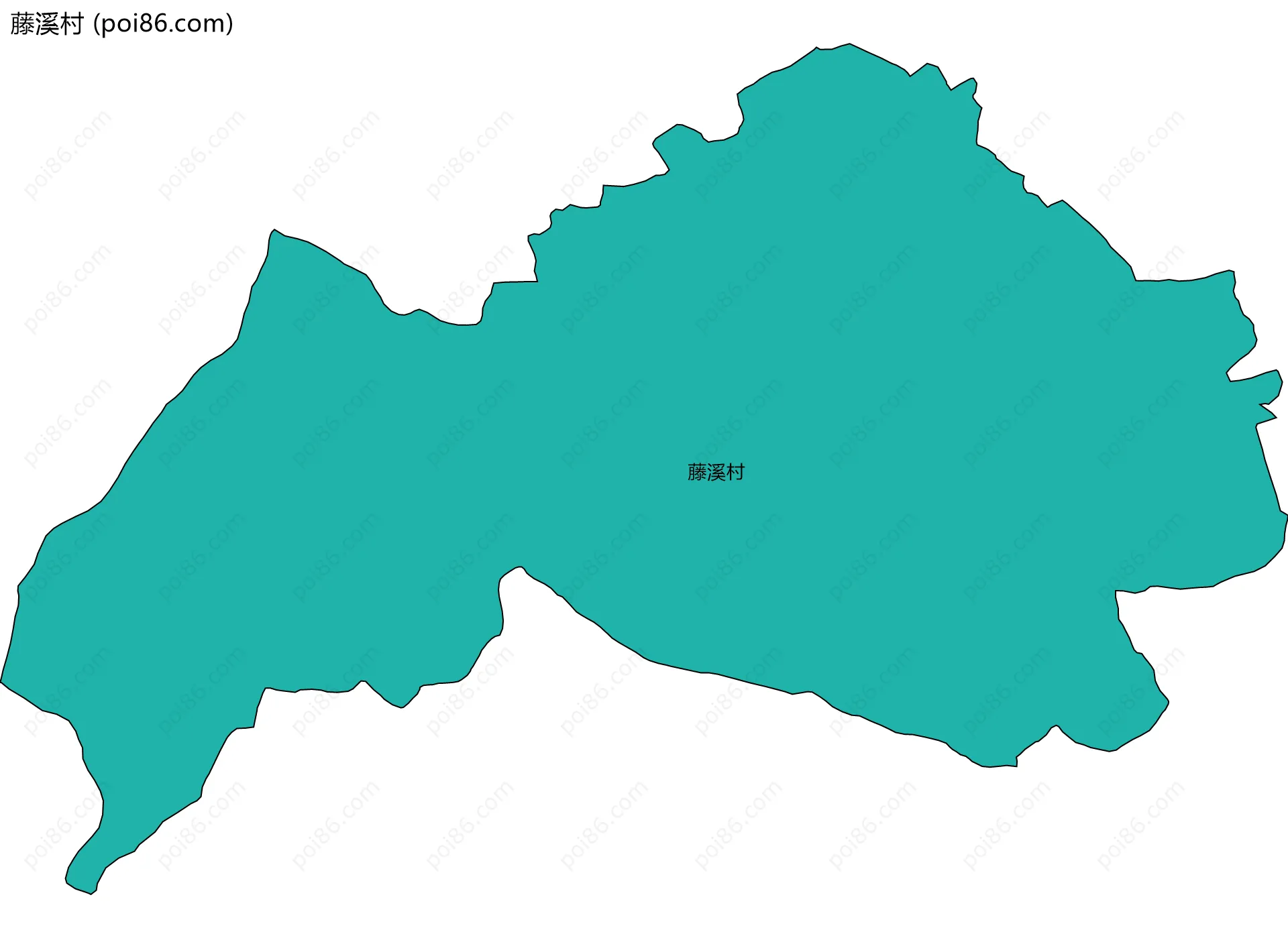 藤溪村边界地图