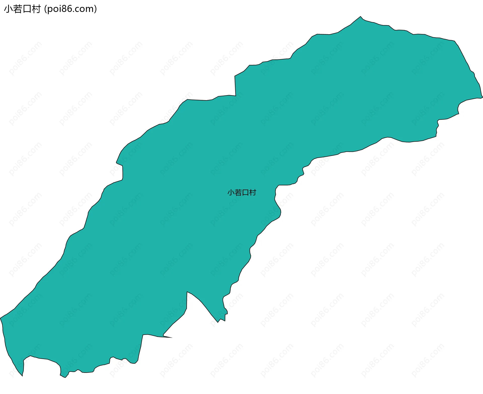 小若口村边界地图