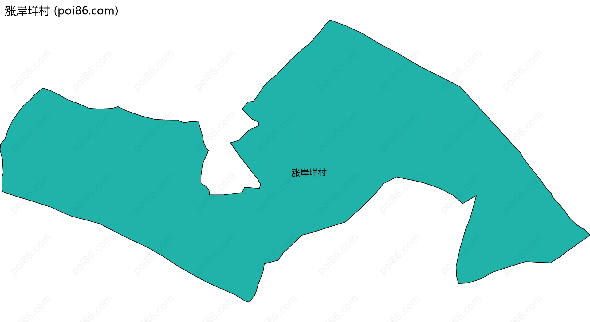 涨岸垟村边界地图