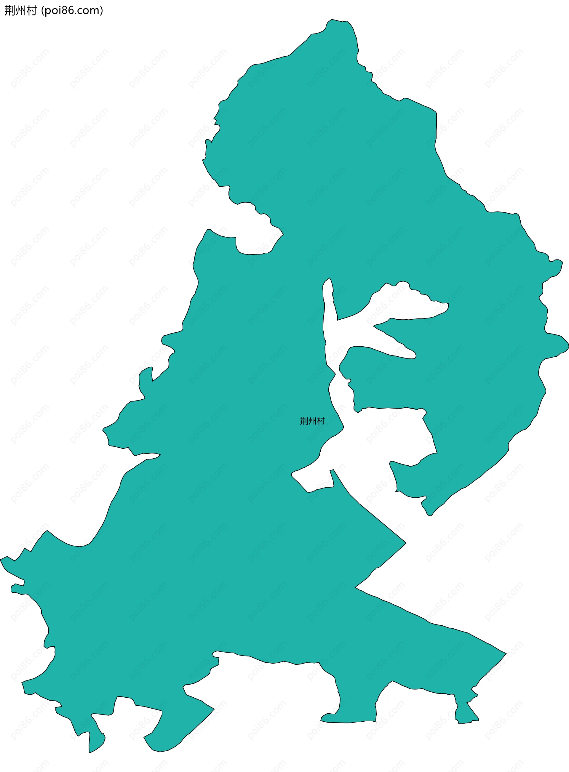 荆州村边界地图