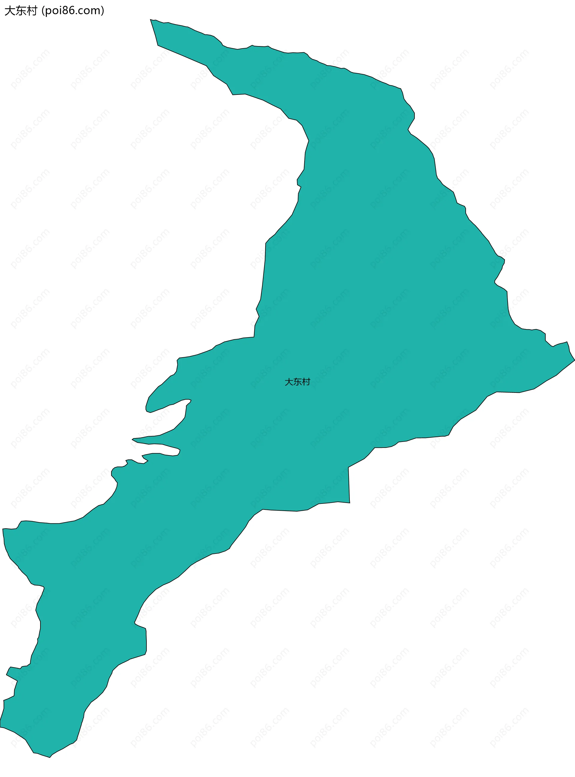 大东村边界地图