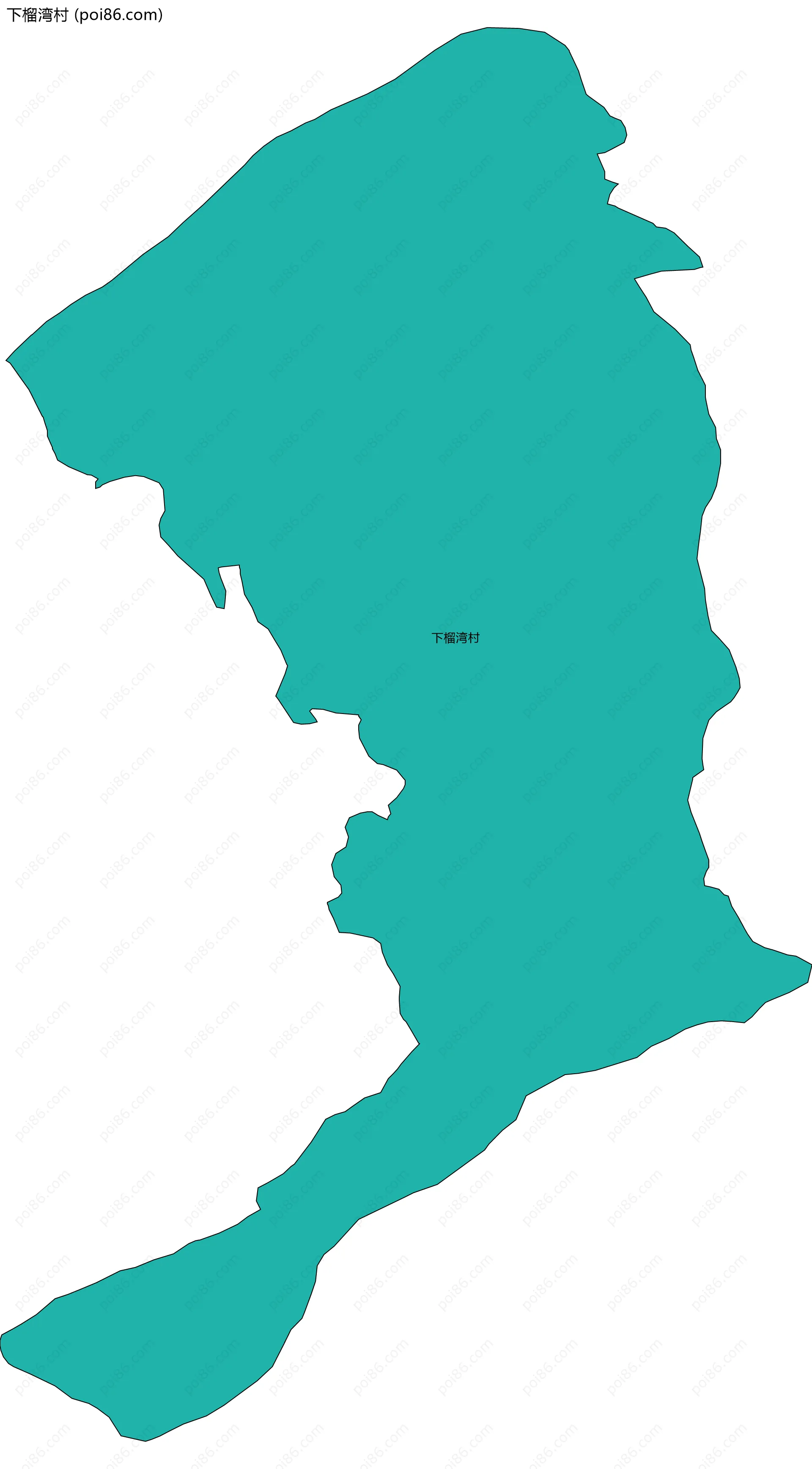 下榴湾村边界地图