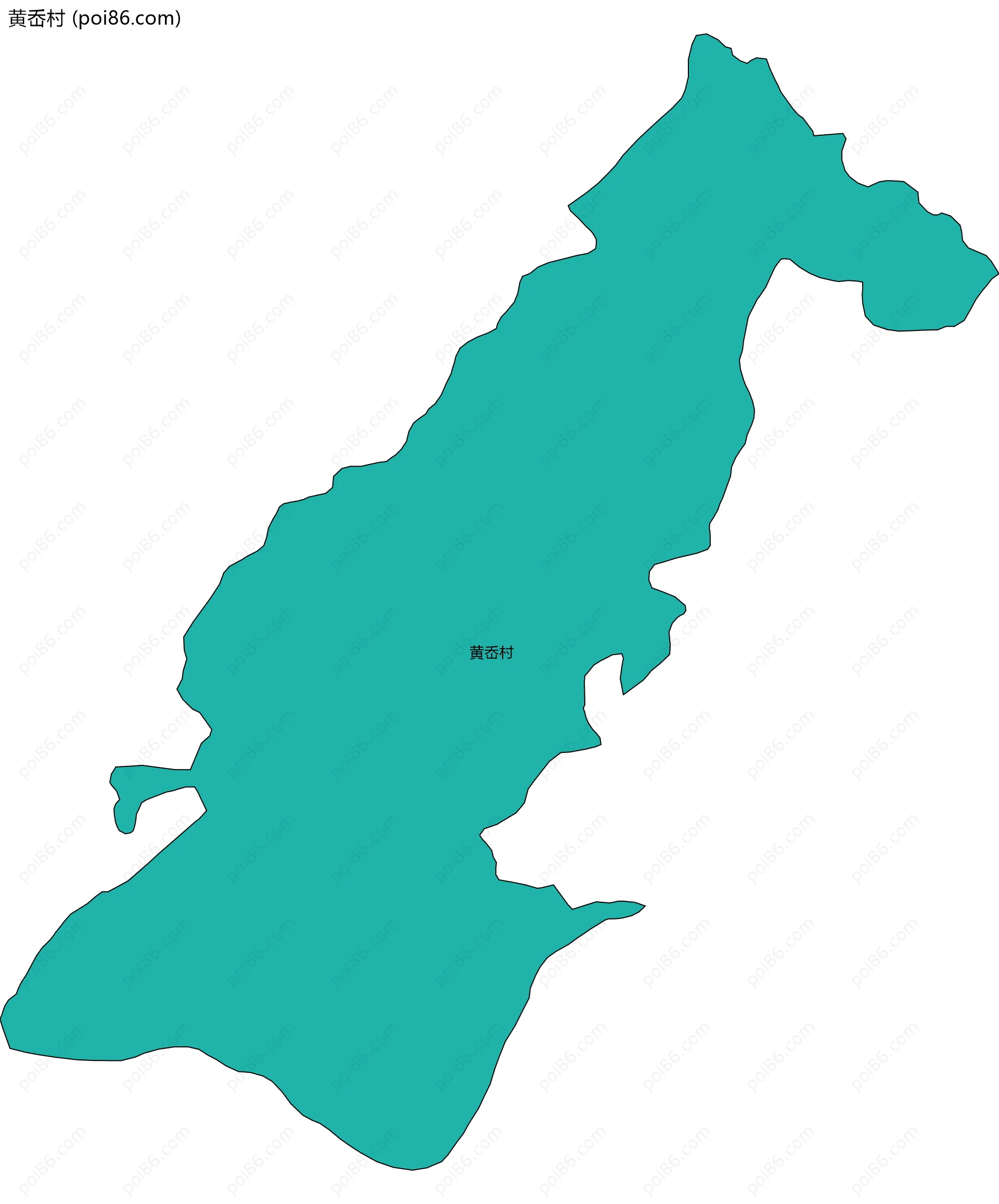 黄岙村边界地图