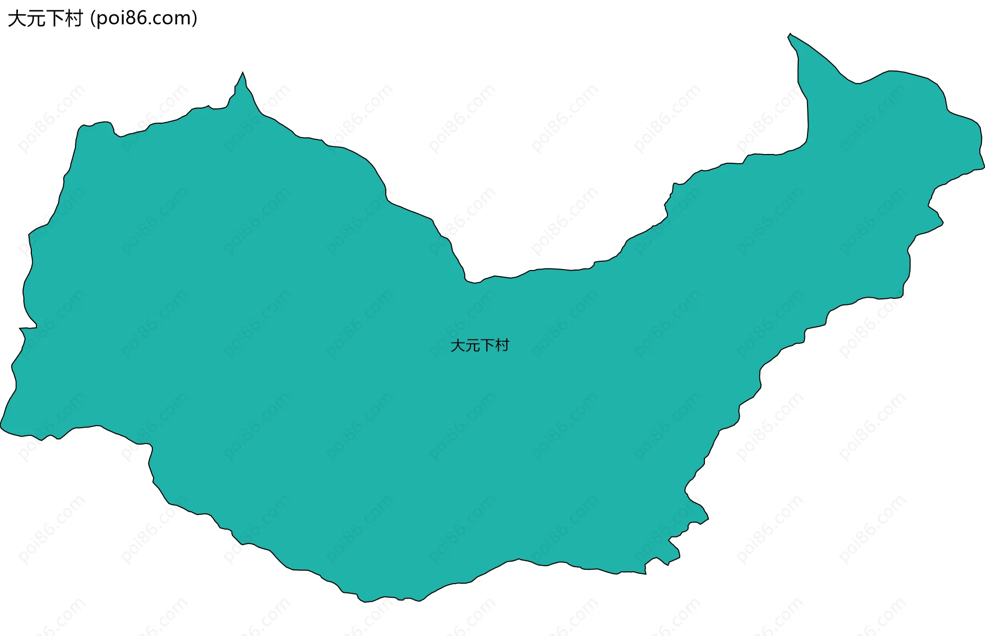 大元下村边界地图