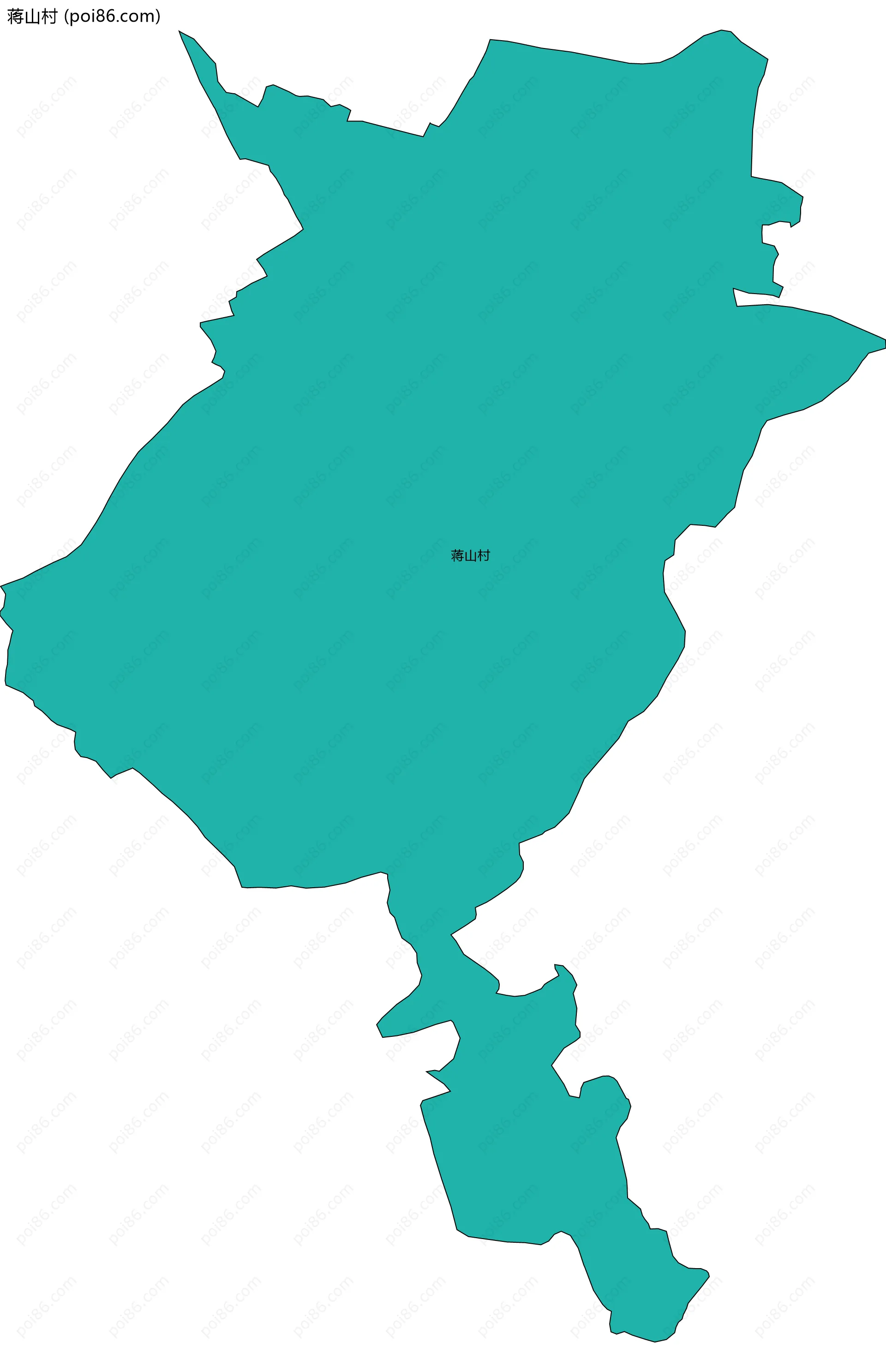 蒋山村边界地图