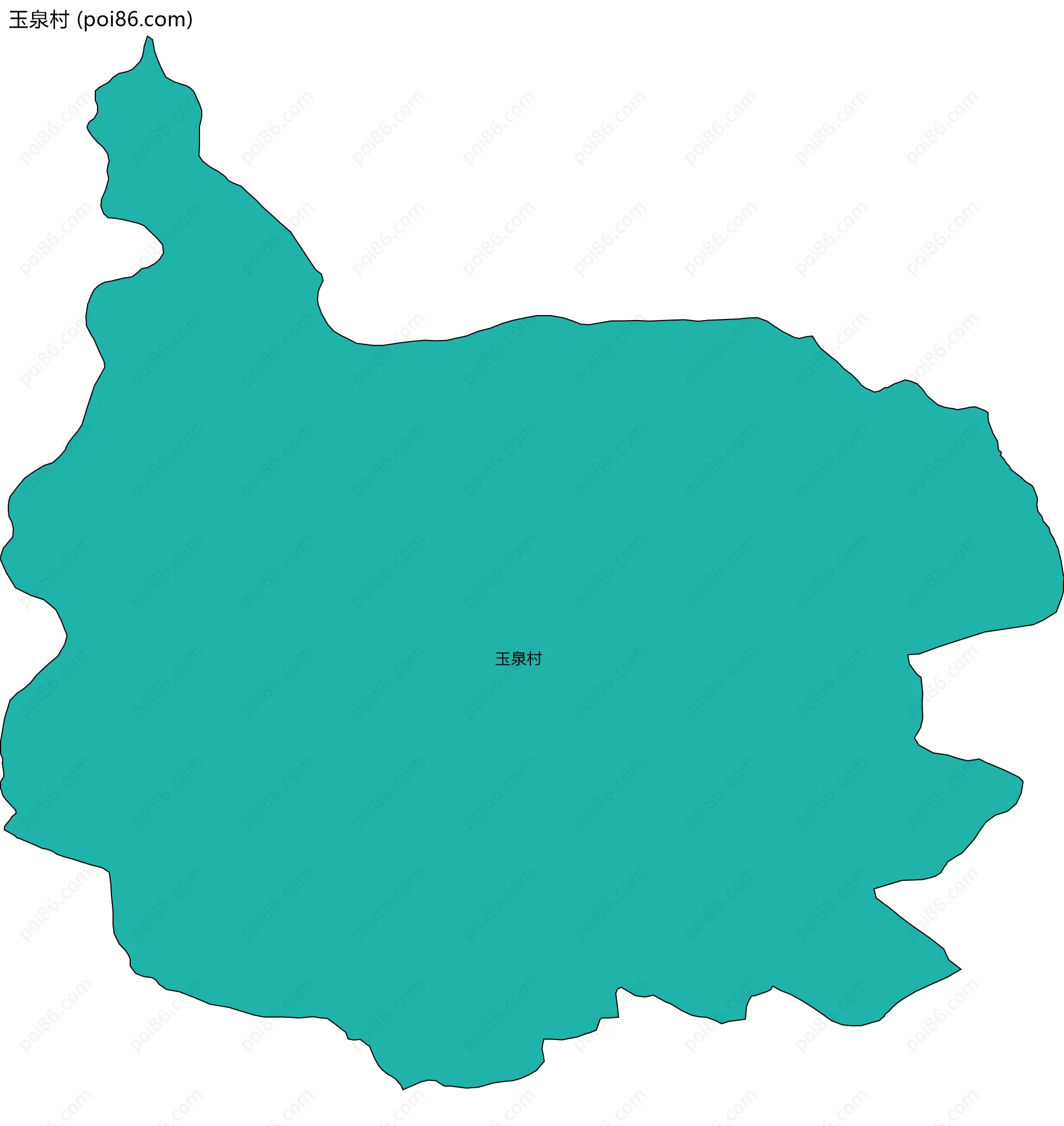 玉泉村边界地图