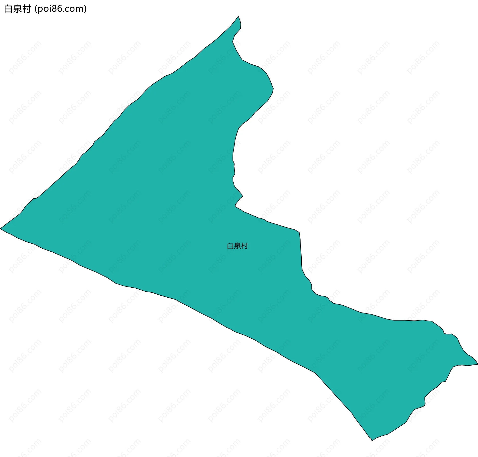 白泉村边界地图