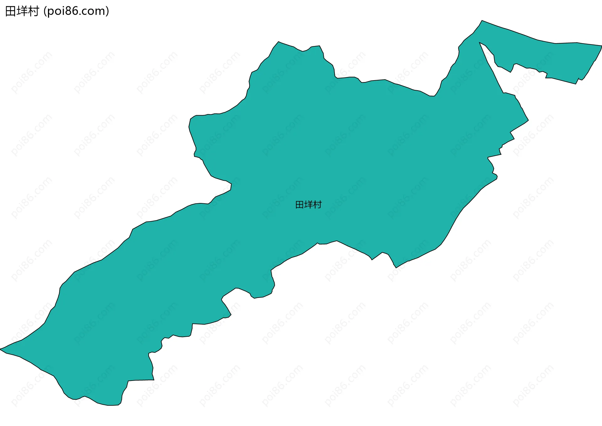 田垟村边界地图