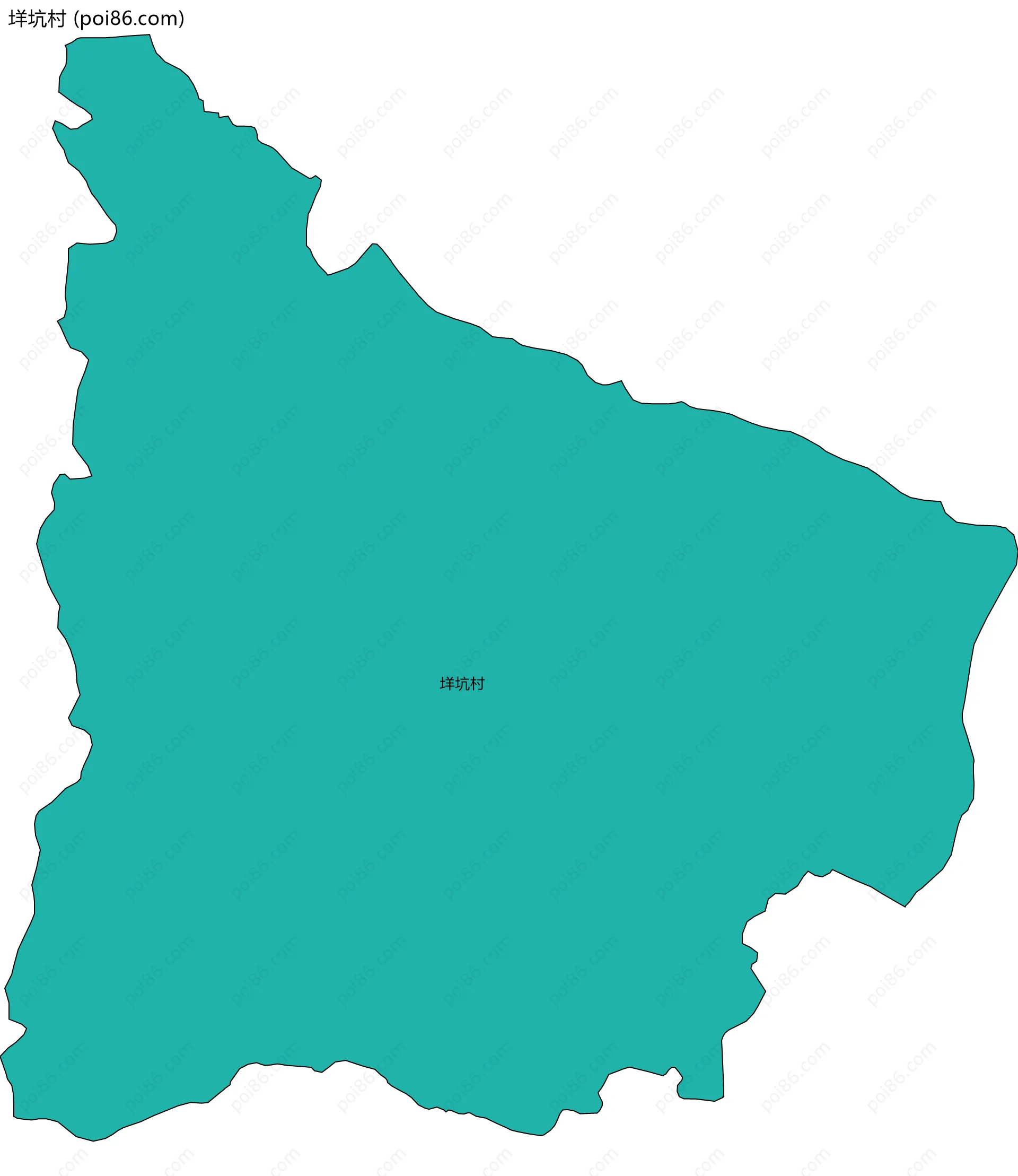 垟坑村边界地图