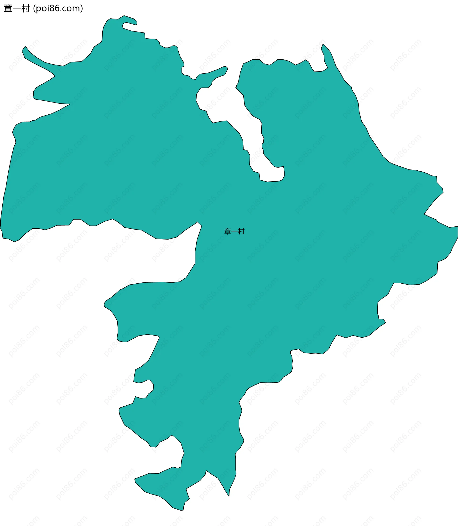 章一村边界地图