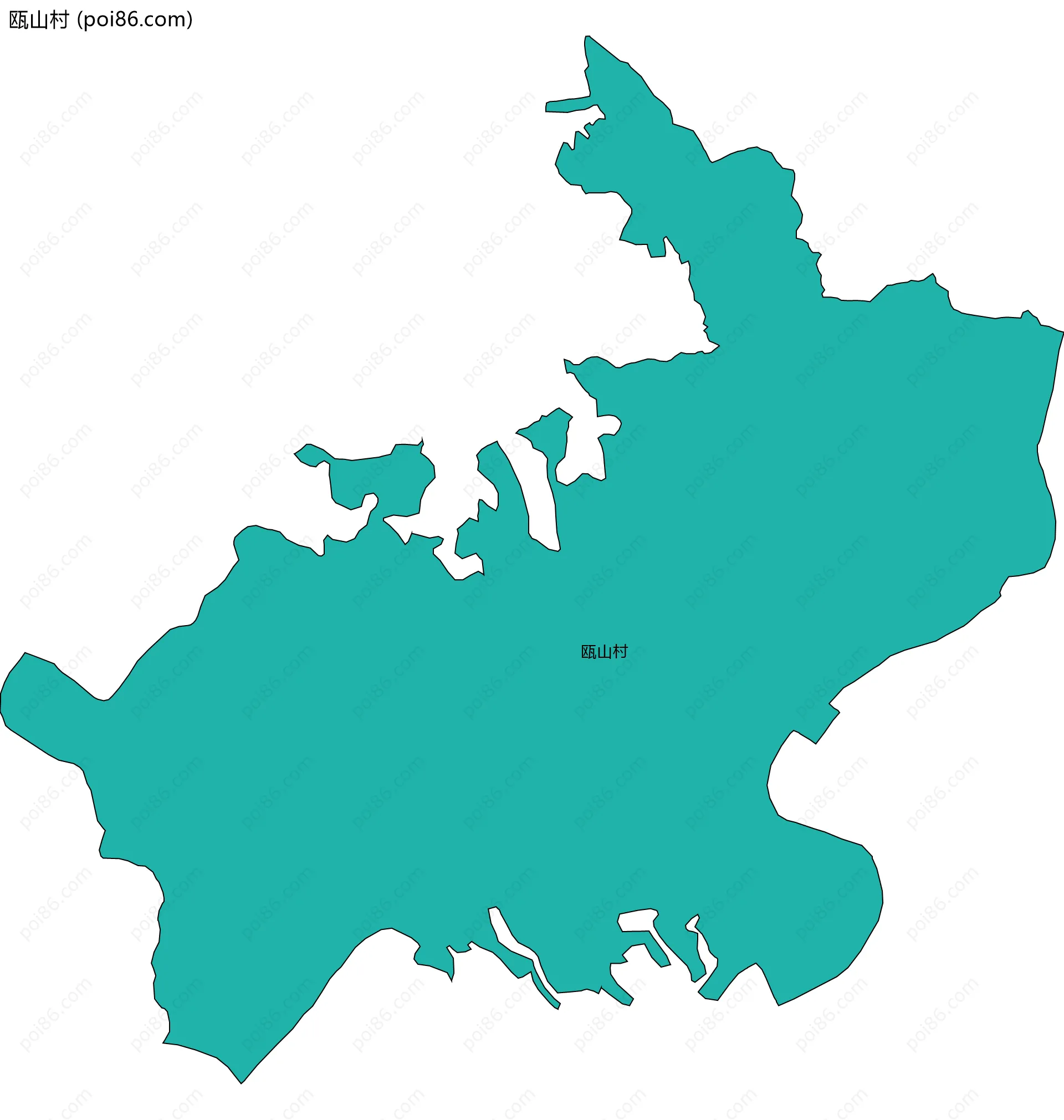 瓯山村边界地图