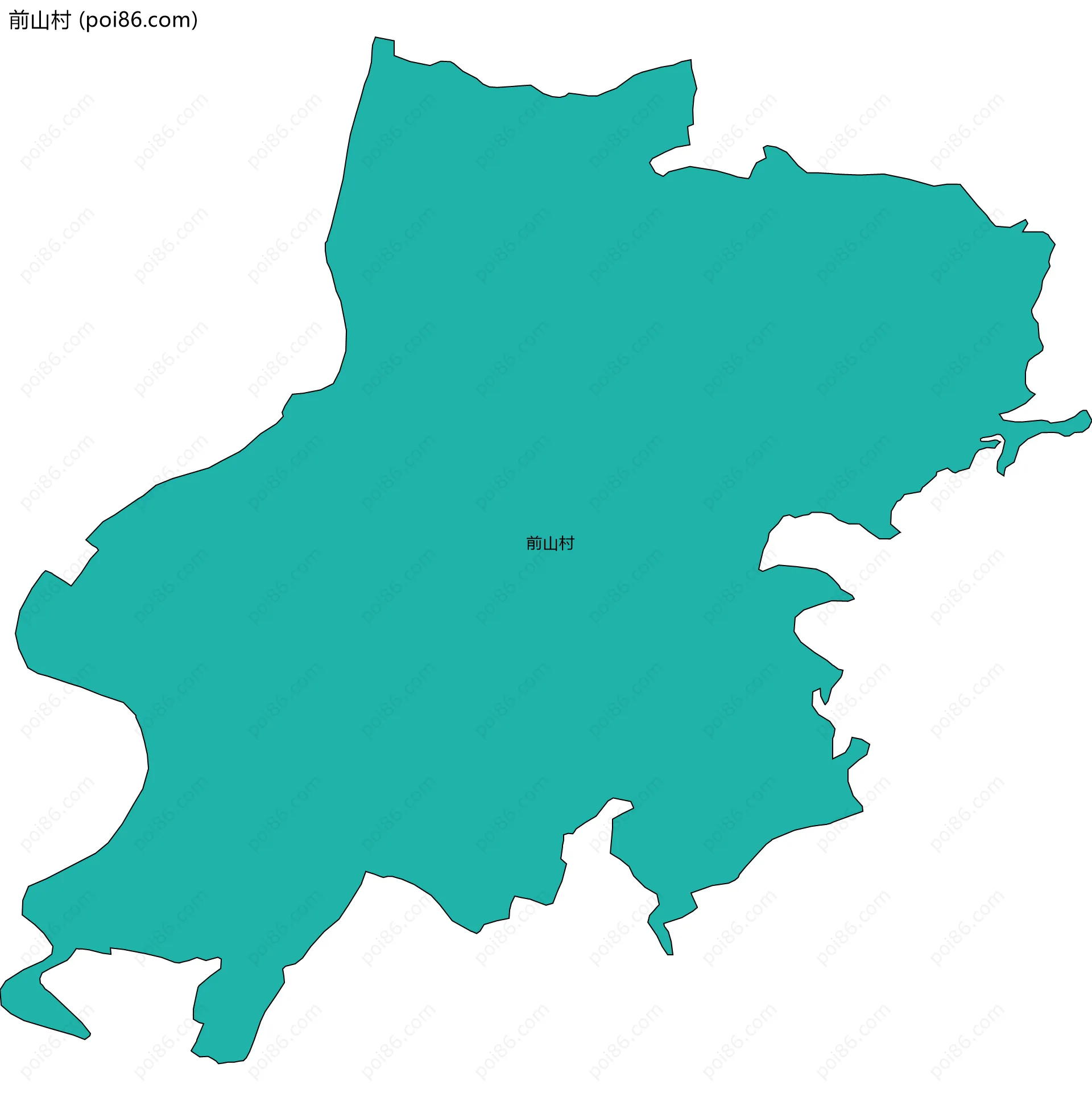 前山村边界地图