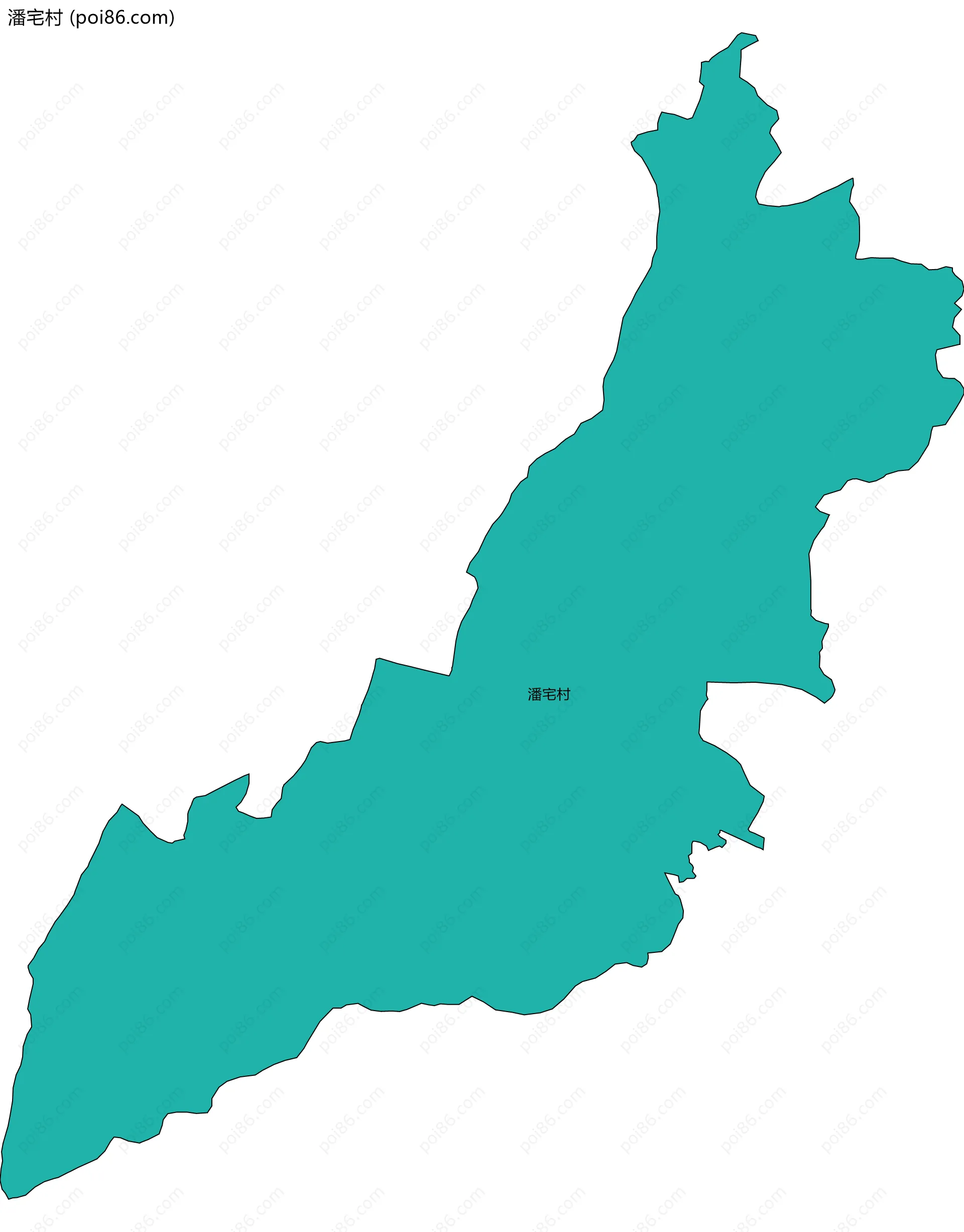 潘宅村边界地图