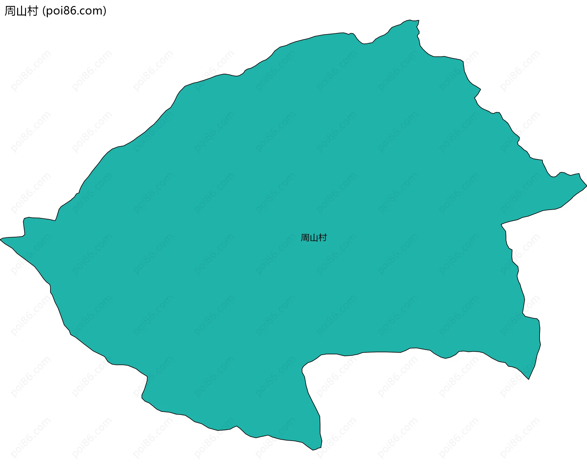 周山村边界地图