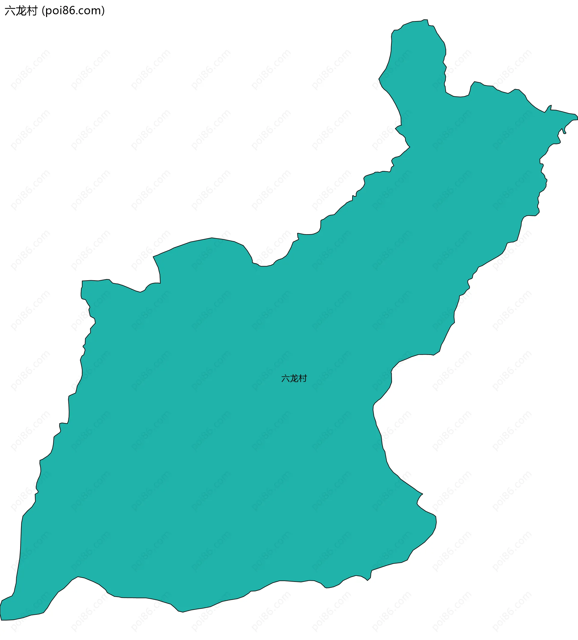 六龙村边界地图